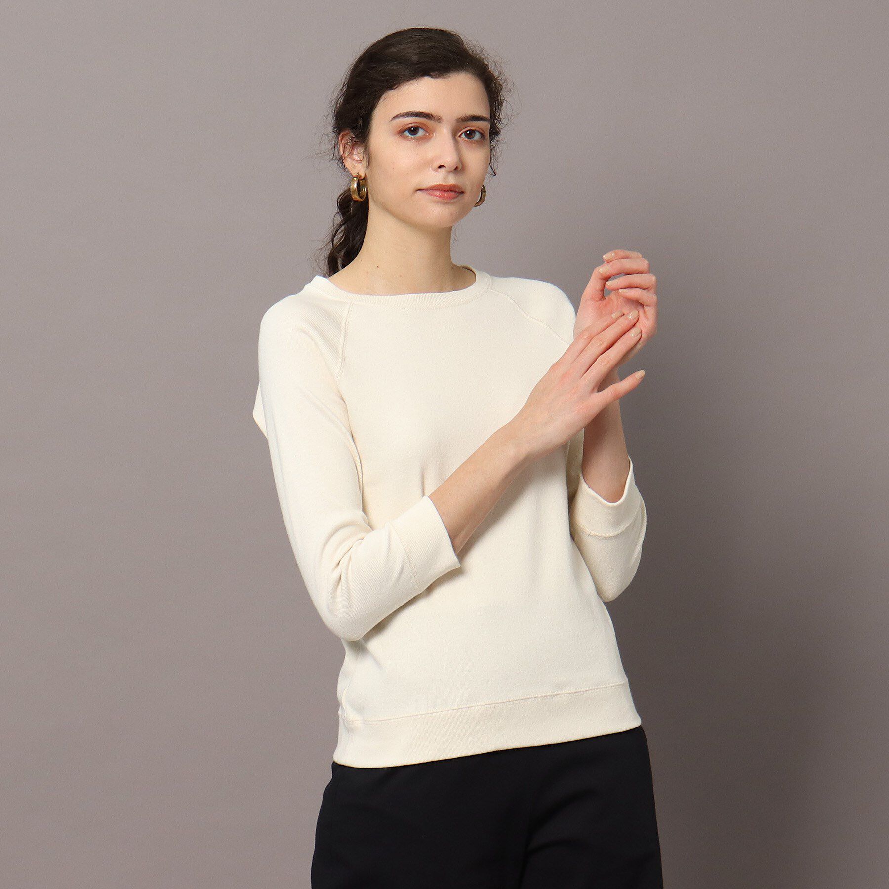 DRESSTERIOR「ラグランスリーブコットンプルオーバー」|パーカー|