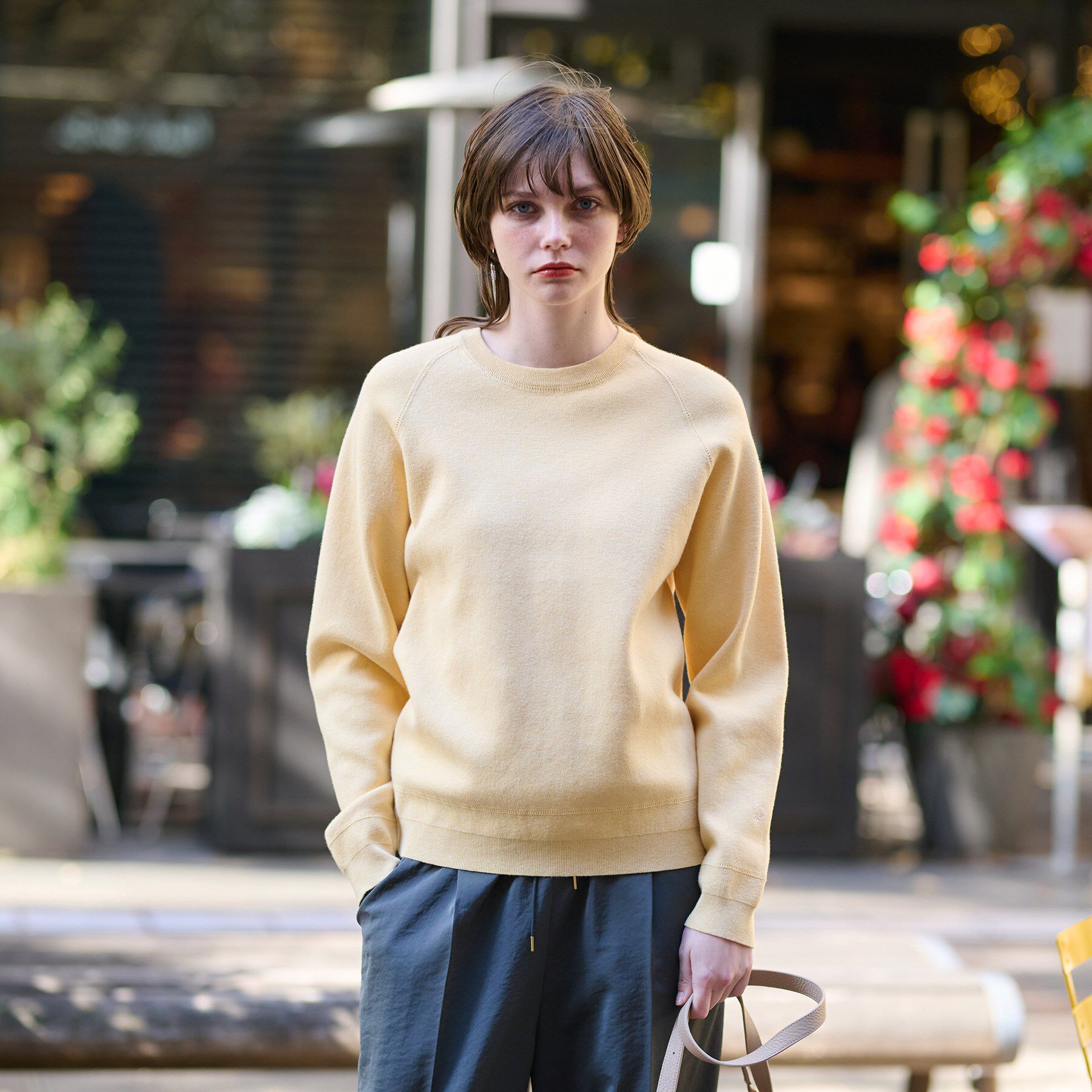 DRESSTERIOR「ウォッシャブル コットンカシミヤ混ニット」|ニット・セーター|オレンジ(065)