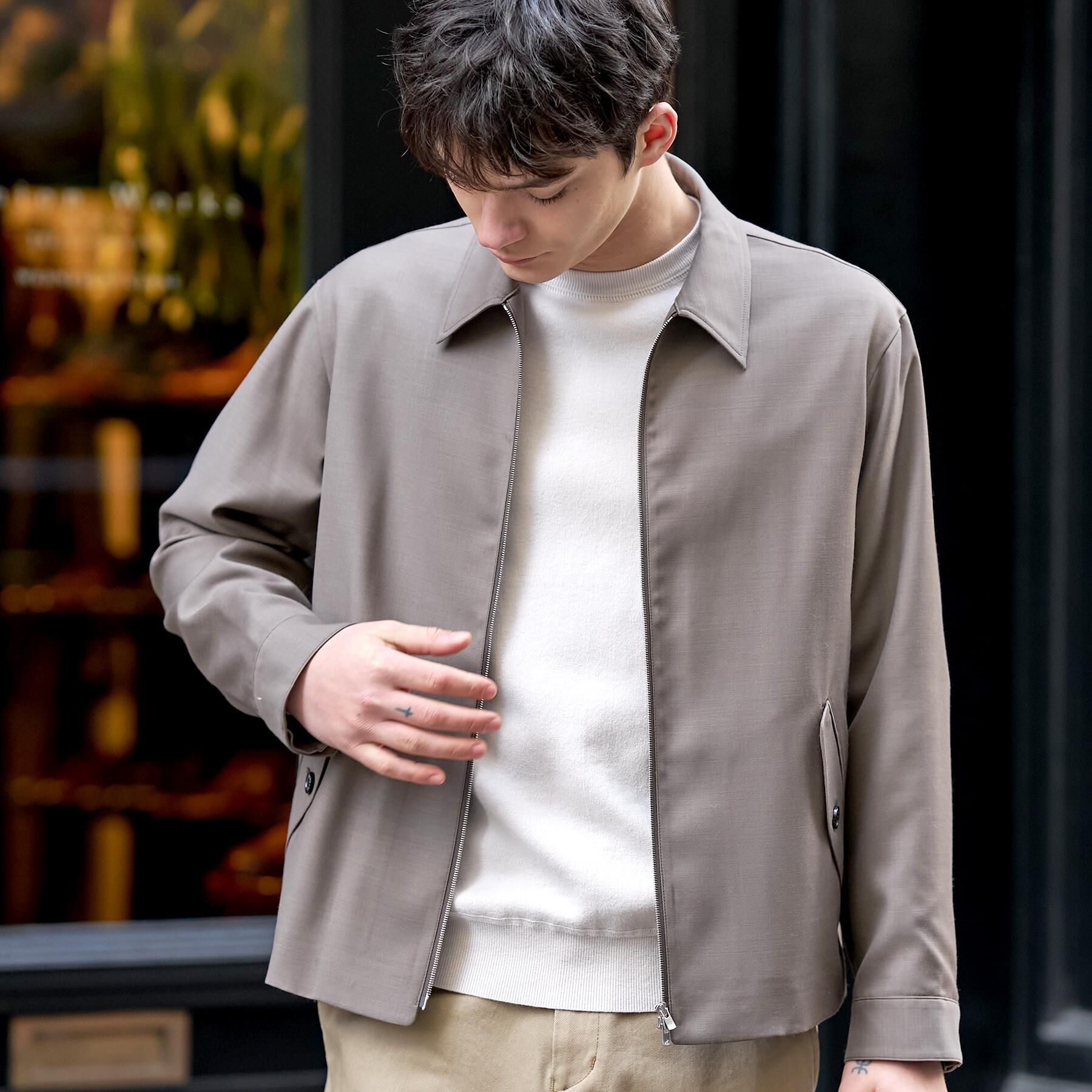 DRESSTERIOR「【ウォッシャブル】ウールハリントン ジャケット」|ブルゾン・スタジャン|