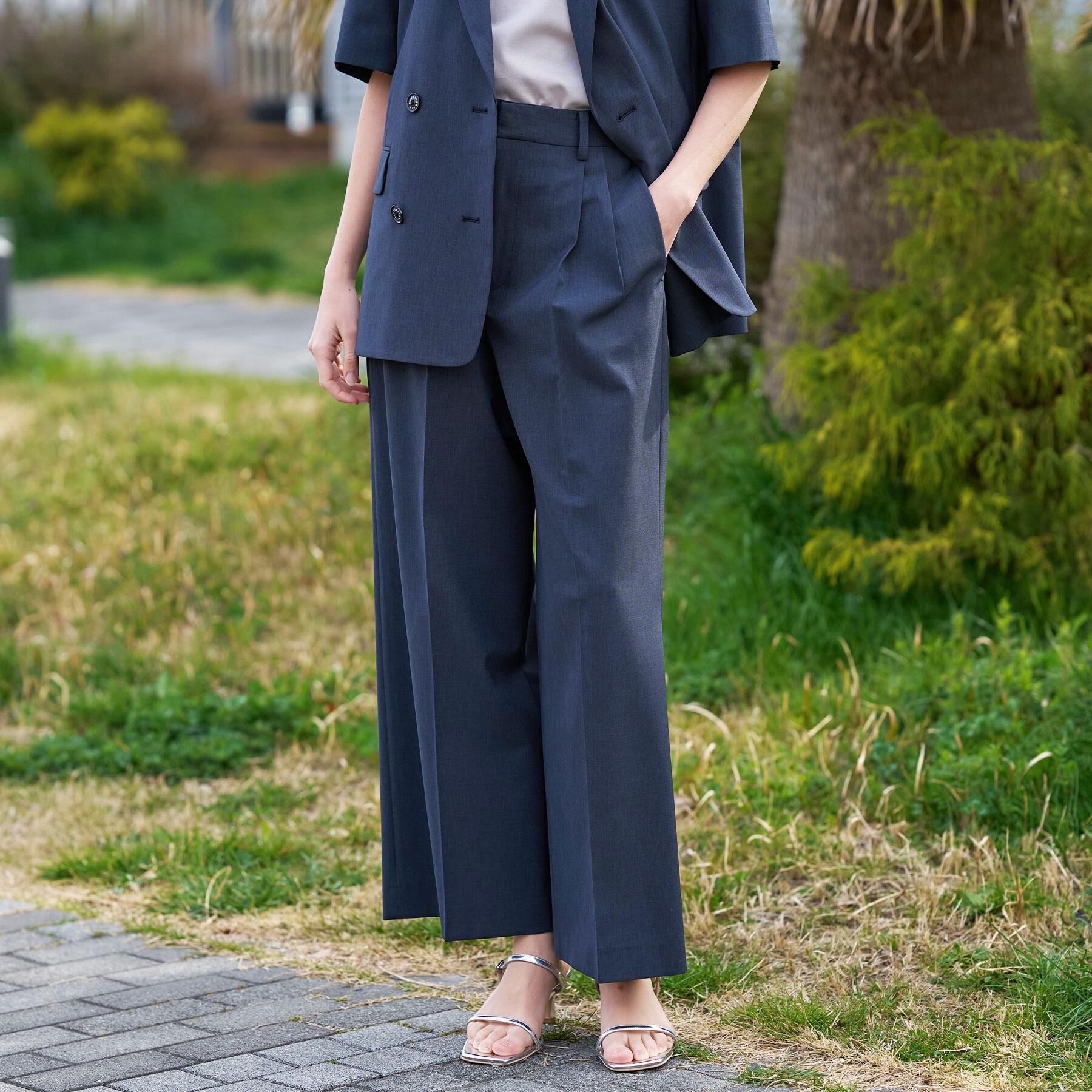 DRESSTERIOR「【otonaMUSE5月号掲載／セットアップ可】ウォッシャブルワイドタックパンツ」|その他|