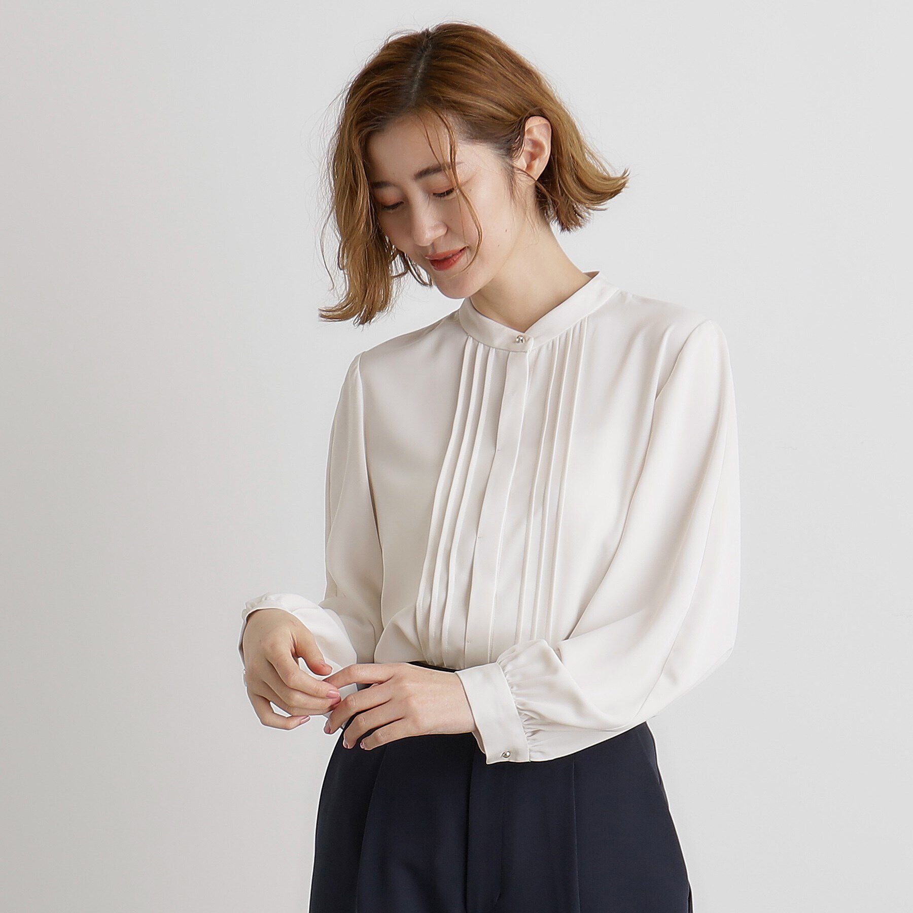 grove「2WAYタックスリーブブラウス」|シャツ・ブラウス|