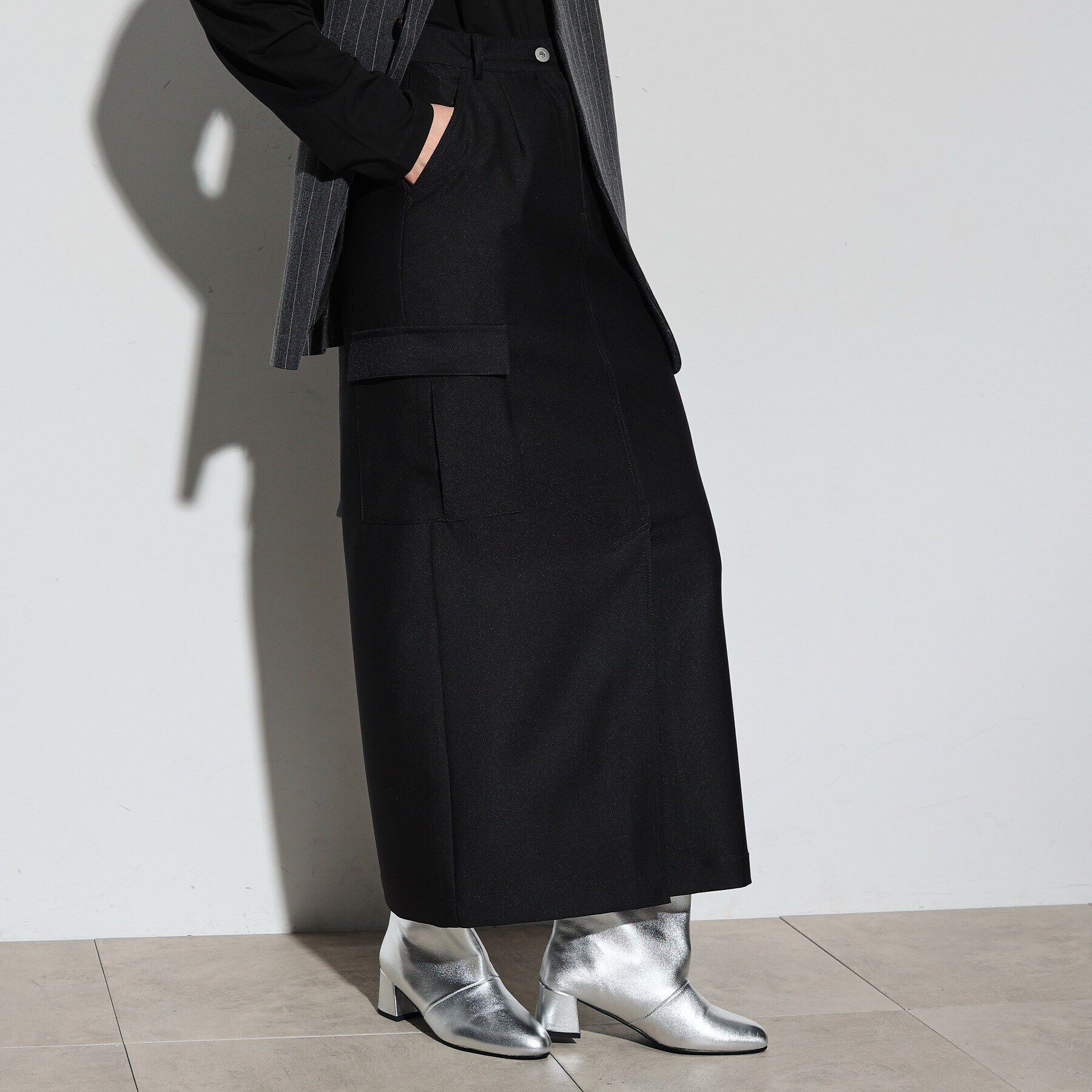 GALLEST「カーゴナロースカート」|スカート|ﾌﾞﾗｯｸ(019)