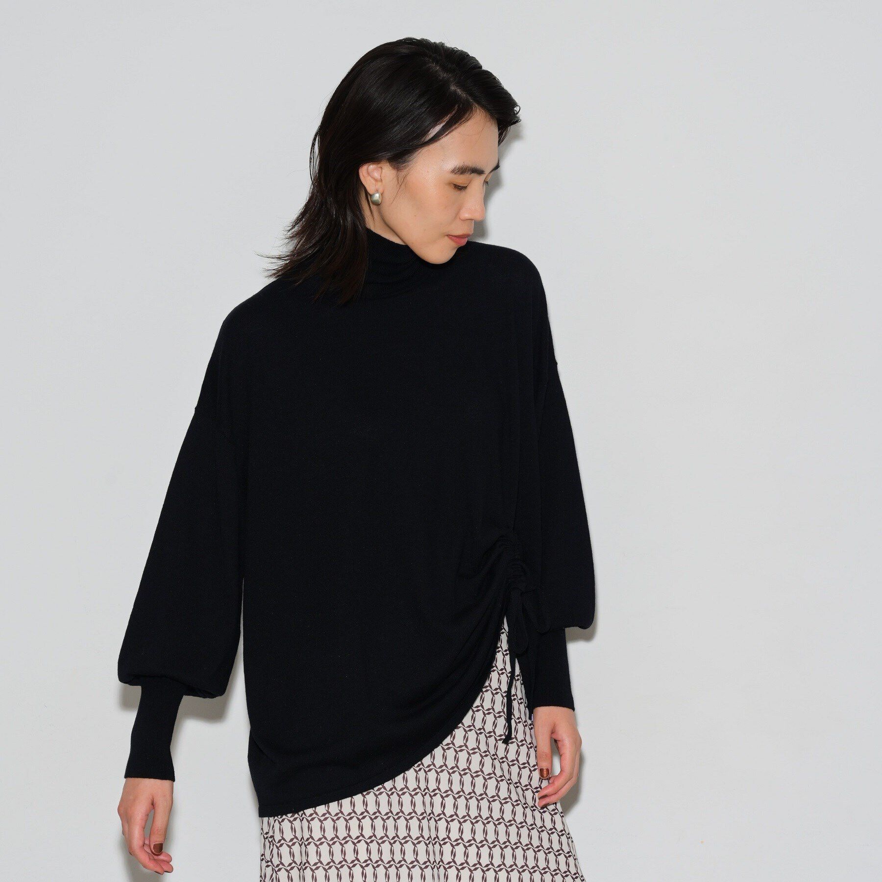 GALLEST「サイドシャーリングハイネックニット」|ニット・セーター|