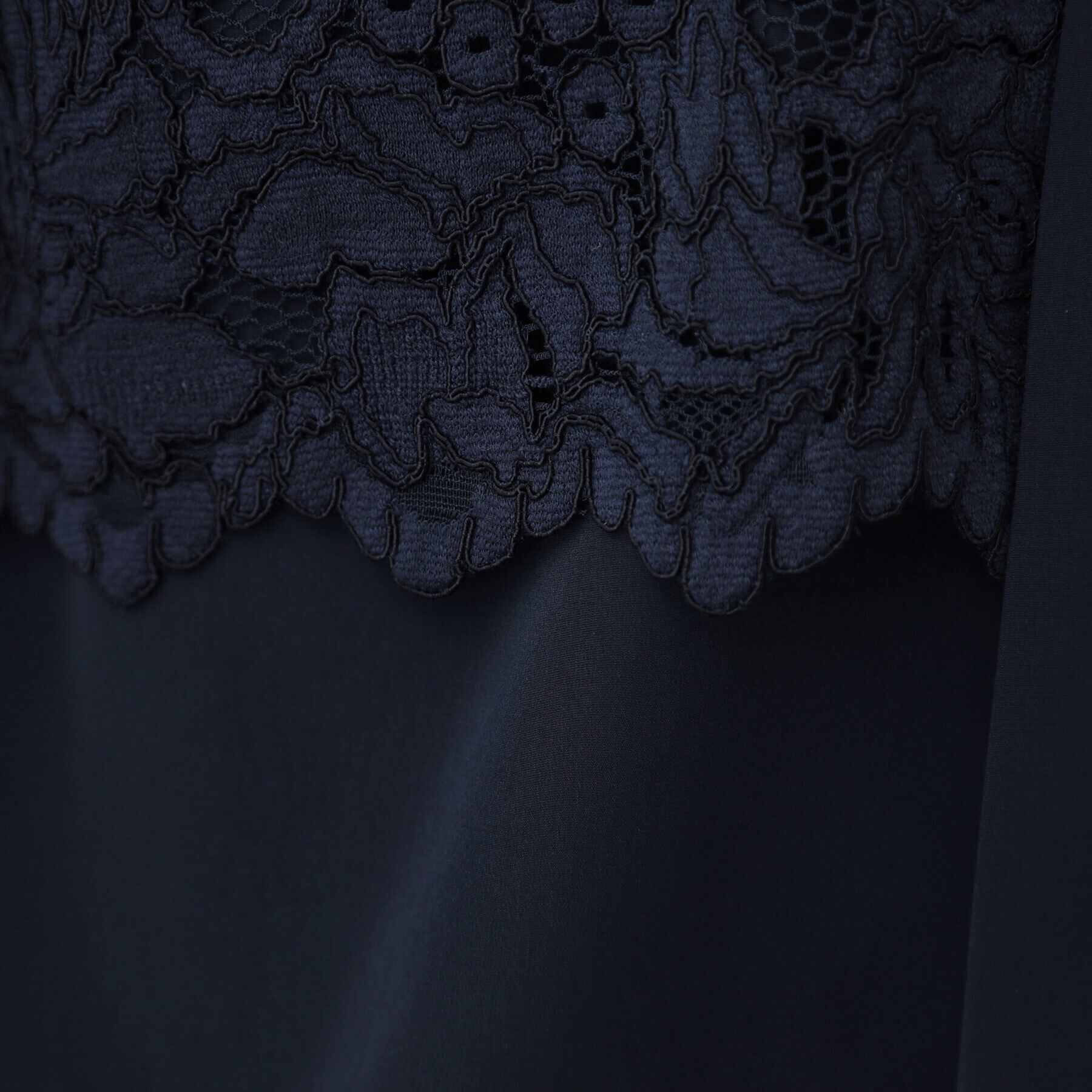 INDIVI「【日本製】スカラップレース ボウタイブラウス」|シャツ・ブラウス|