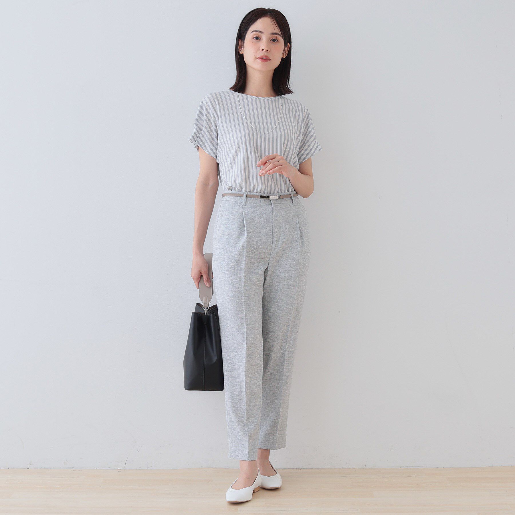 INDIVI「【こなれSETUP】リネンライクテーパードパンツ」|その他|