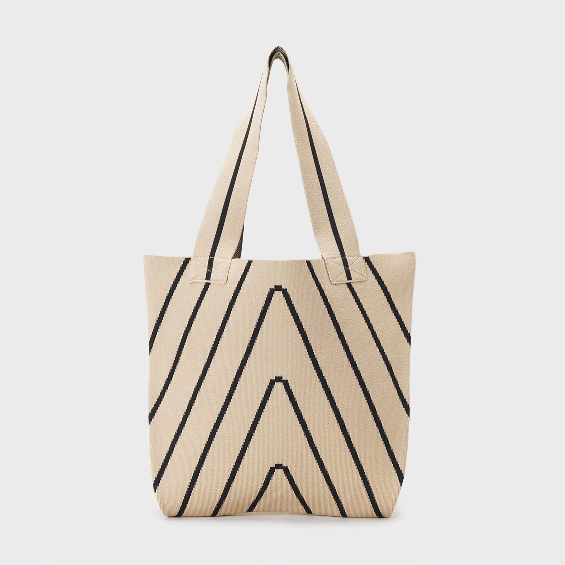 INDIVI「【WEB限定カラー／A4収納】柄ニットバッグ」|トートバッグ|