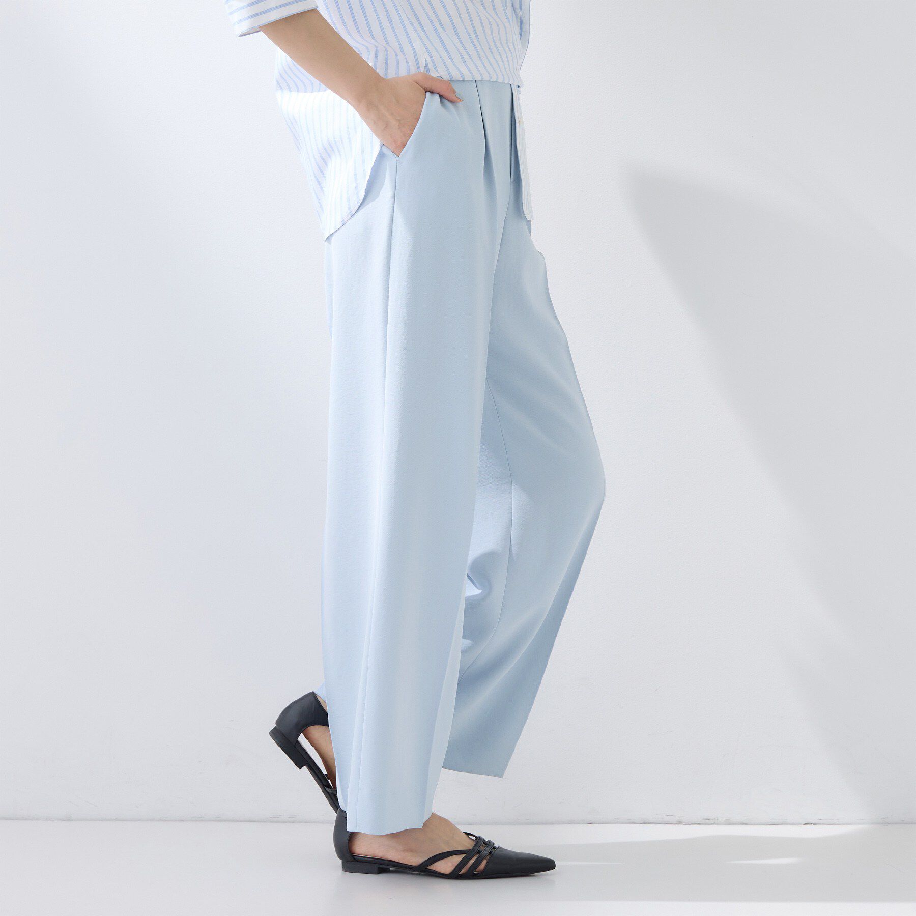 INDIVI「【洗える／UVケア／SETUP可】着る日傘ワイドパンツ」|その他|