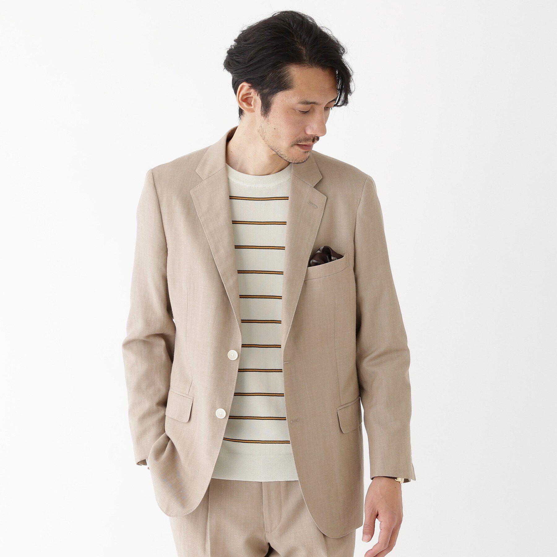 TAKEO KIKUCHI「【THE FLAGSHIP】シャンブレーツイル ジャケット」|スーツ|