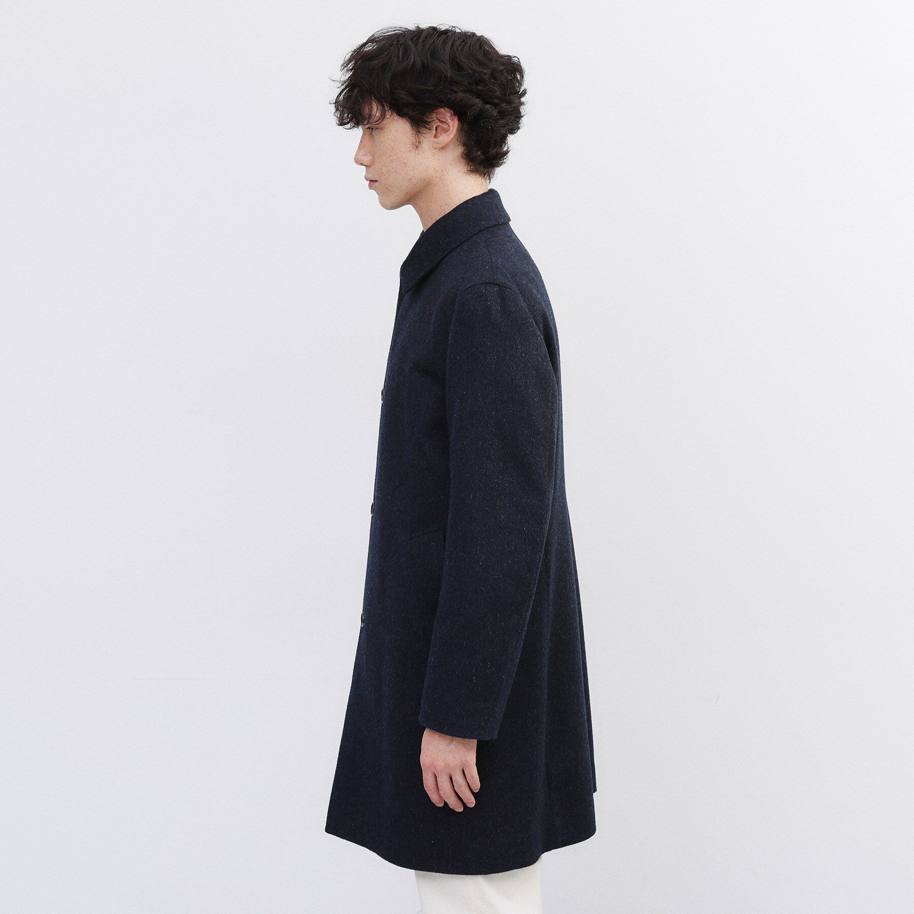 TAKEO KIKUCHI「カシミヤブレンド ビーバー調ステンカラーコート」|ステンカラーコート|