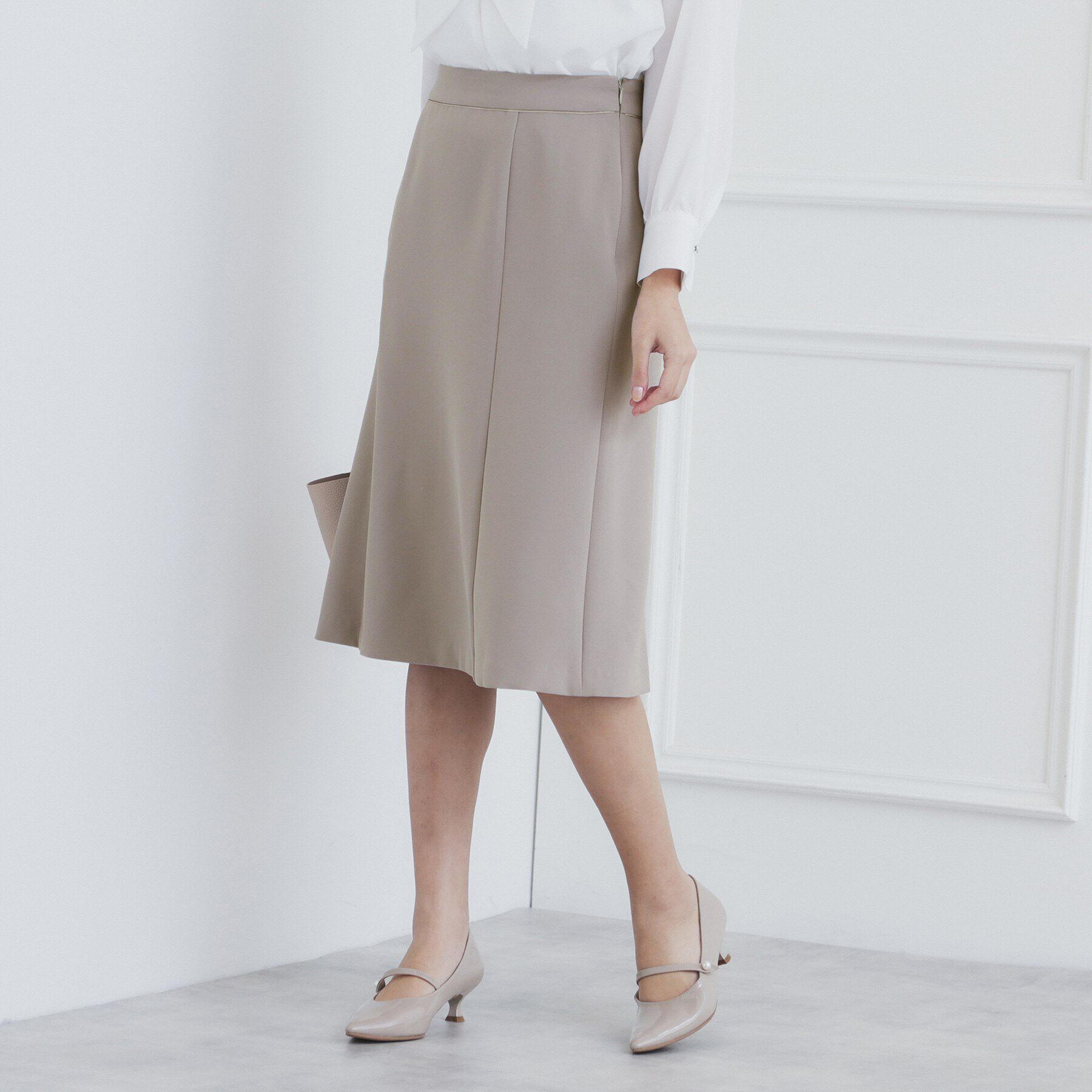 index「《通勤/セットアップ対応》多機能ストレッチフレアスカート【洗濯機洗い可/防シワ/抗ピル】」|スカート|