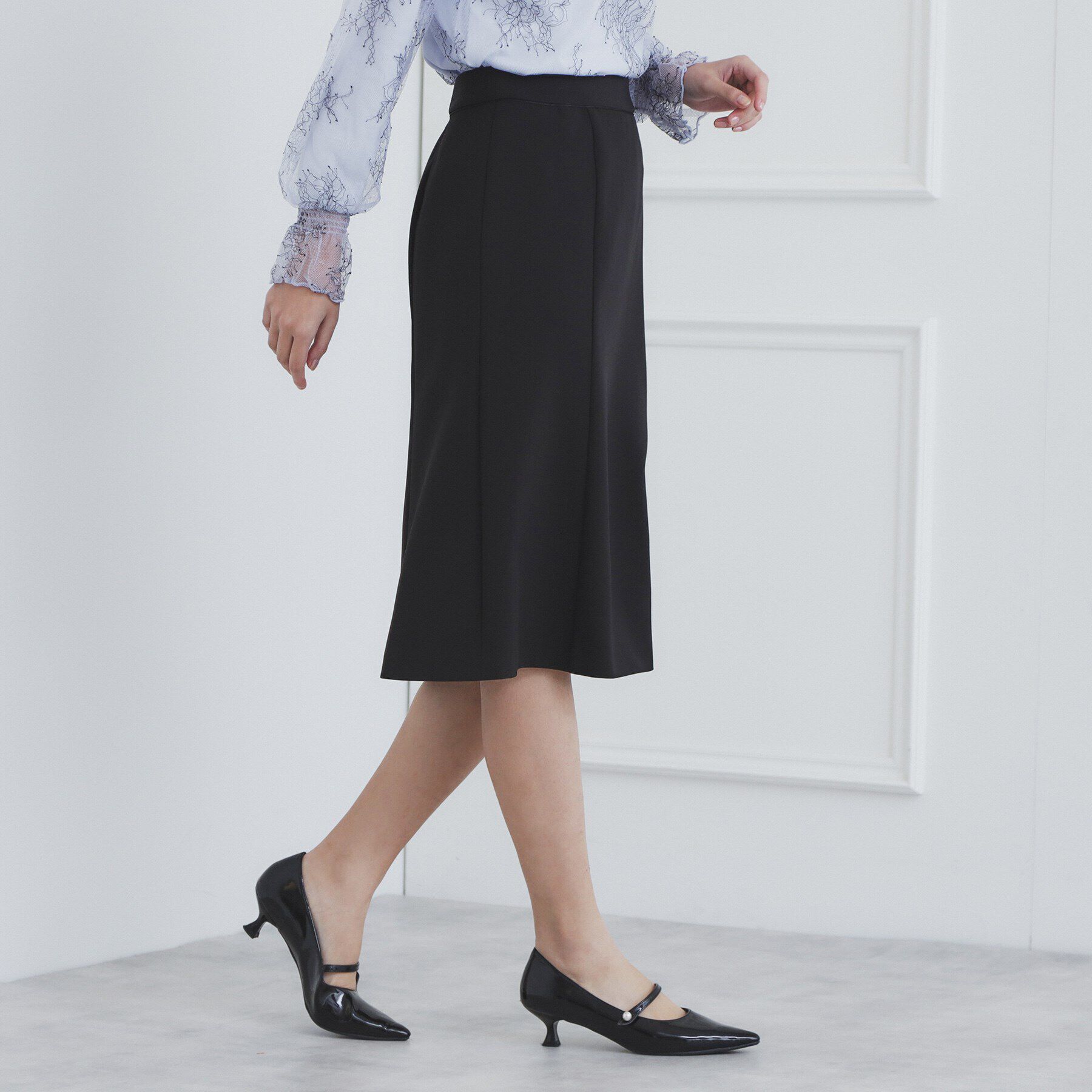 index「《通勤/セットアップ対応》多機能ストレッチフレアスカート【洗濯機洗い可/防シワ/抗ピル】」|スカート|