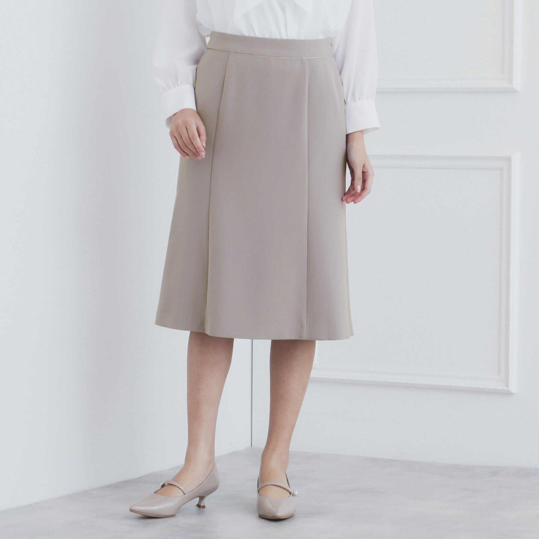 index「《通勤/セットアップ対応》多機能ストレッチフレアスカート【洗濯機洗い可/防シワ/抗ピル】」|スカート|