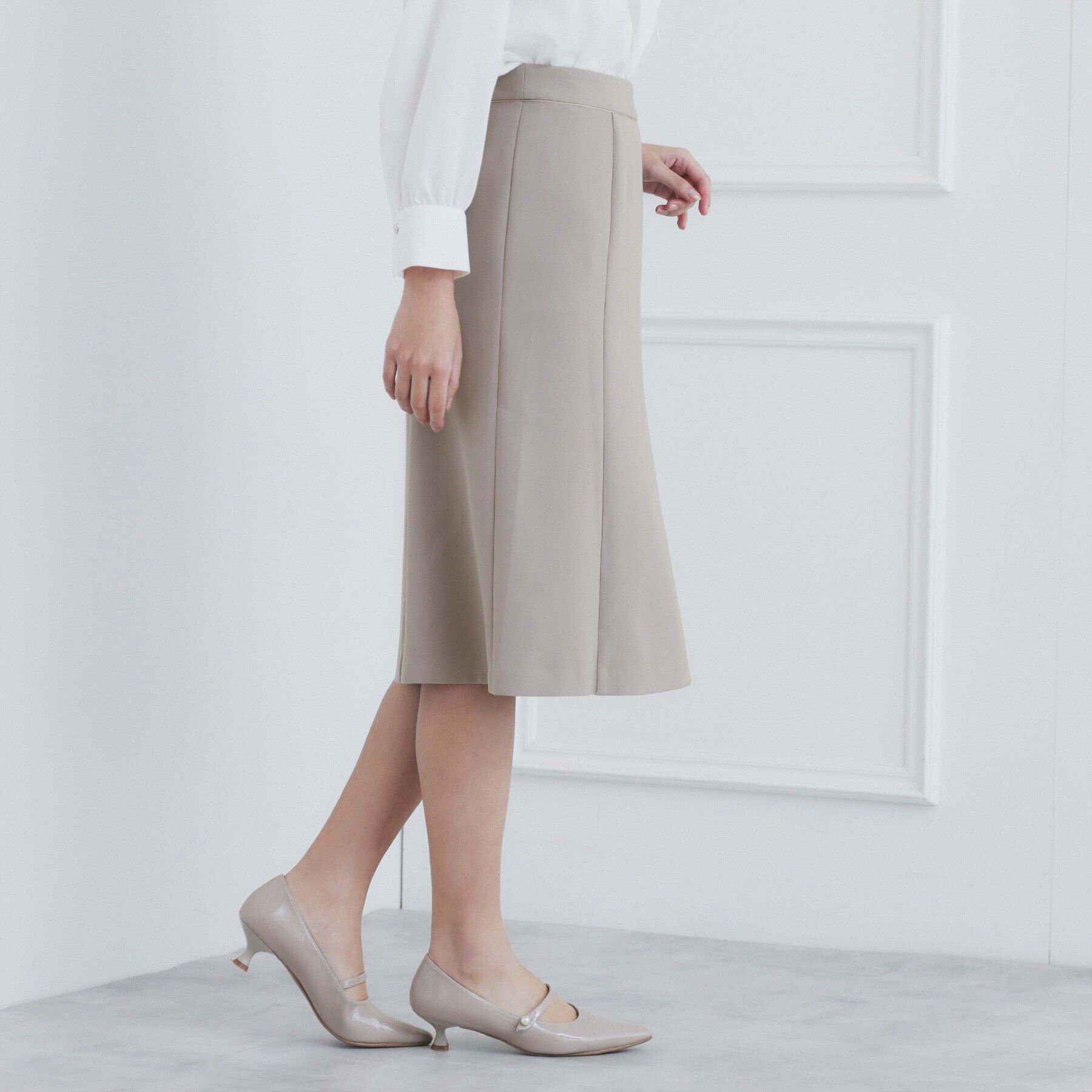 index「《通勤/セットアップ対応》多機能ストレッチフレアスカート【洗濯機洗い可/防シワ/抗ピル】」|スカート|