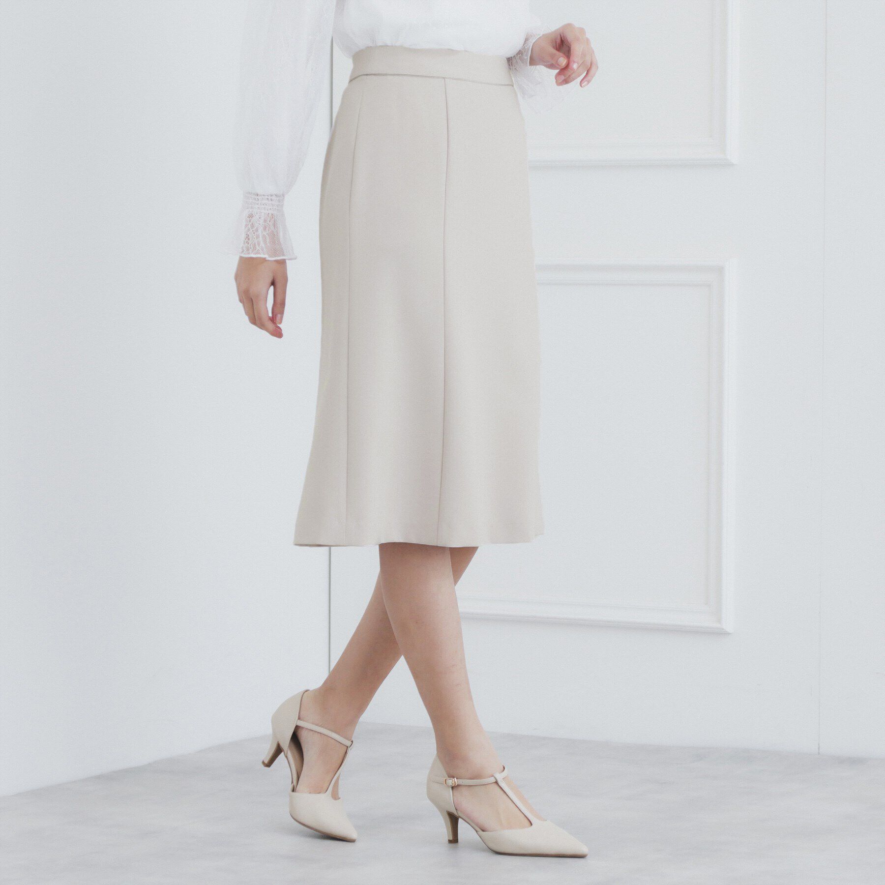 index「《通勤/セットアップ対応》多機能ストレッチフレアスカート【洗濯機洗い可/防シワ/抗ピル】」|スカート|