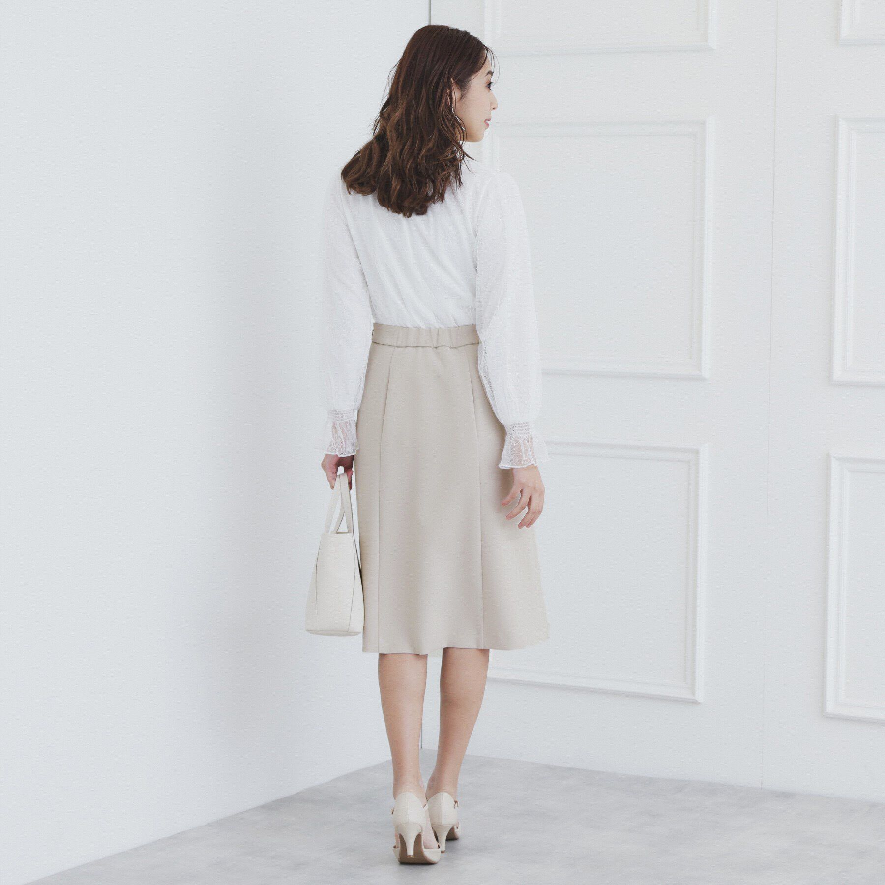 index「《通勤/セットアップ対応》多機能ストレッチフレアスカート【洗濯機洗い可/防シワ/抗ピル】」|スカート|