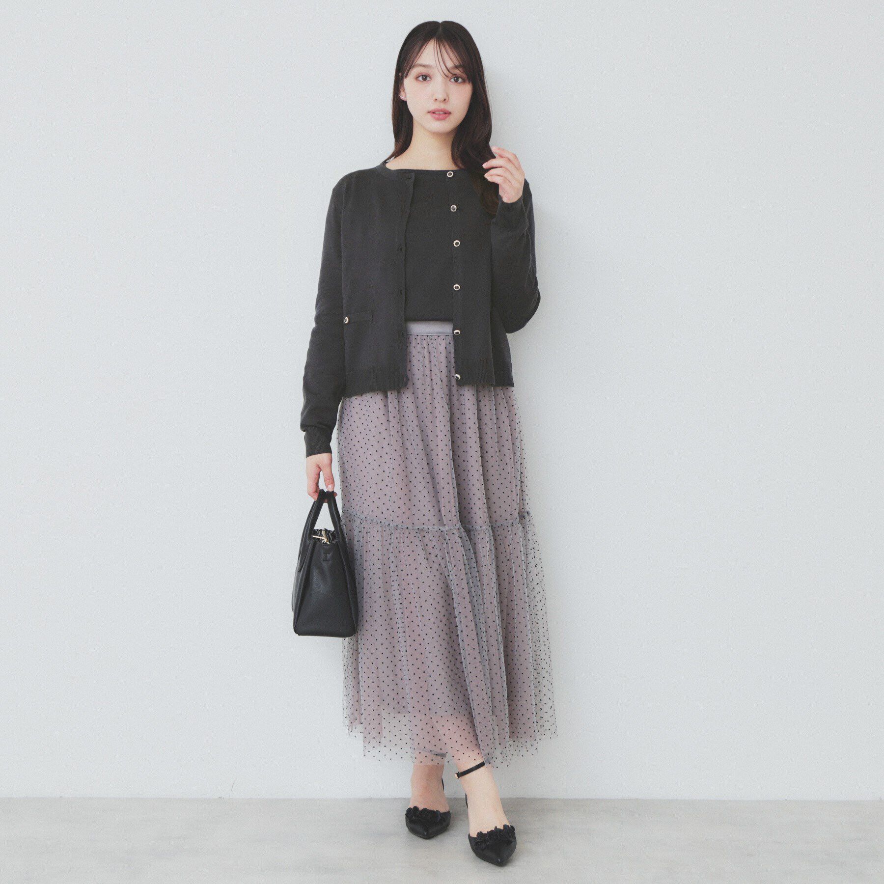 index「《5color》ポケットデザイン付きクルーネックカーディガン【洗濯機洗い可】」|カーディガン|