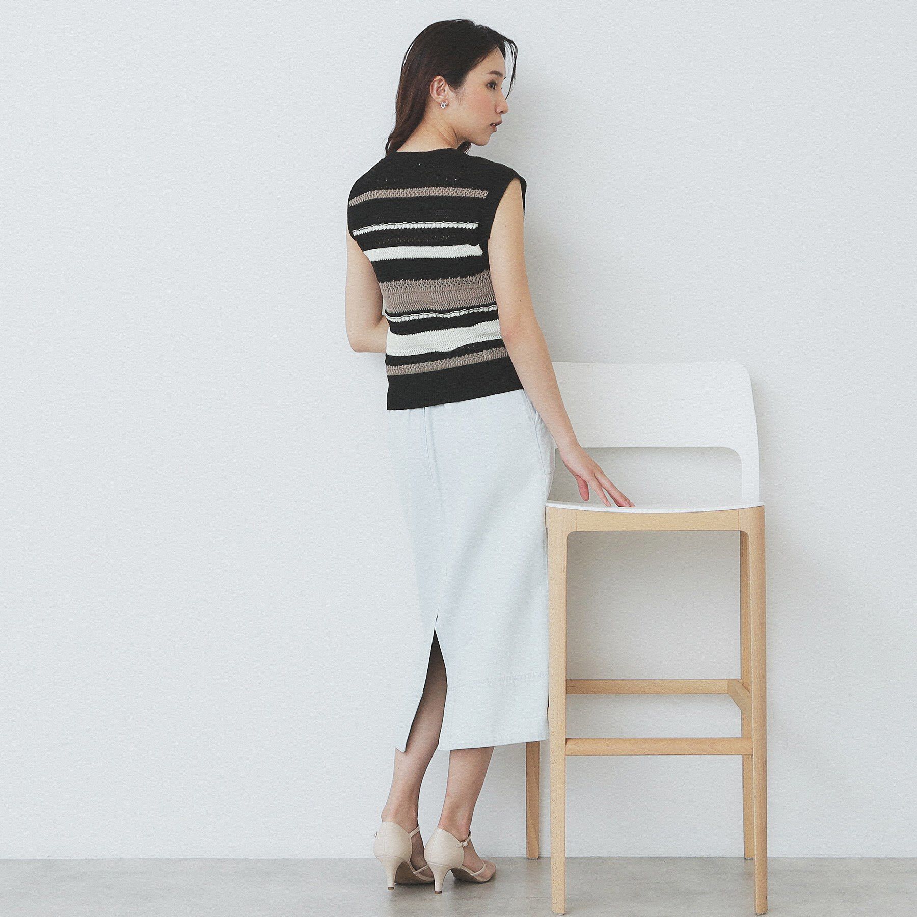 index「透かし編みノースリーブニット/セットアップ対応【洗濯機洗い可】」|ニット・セーター|