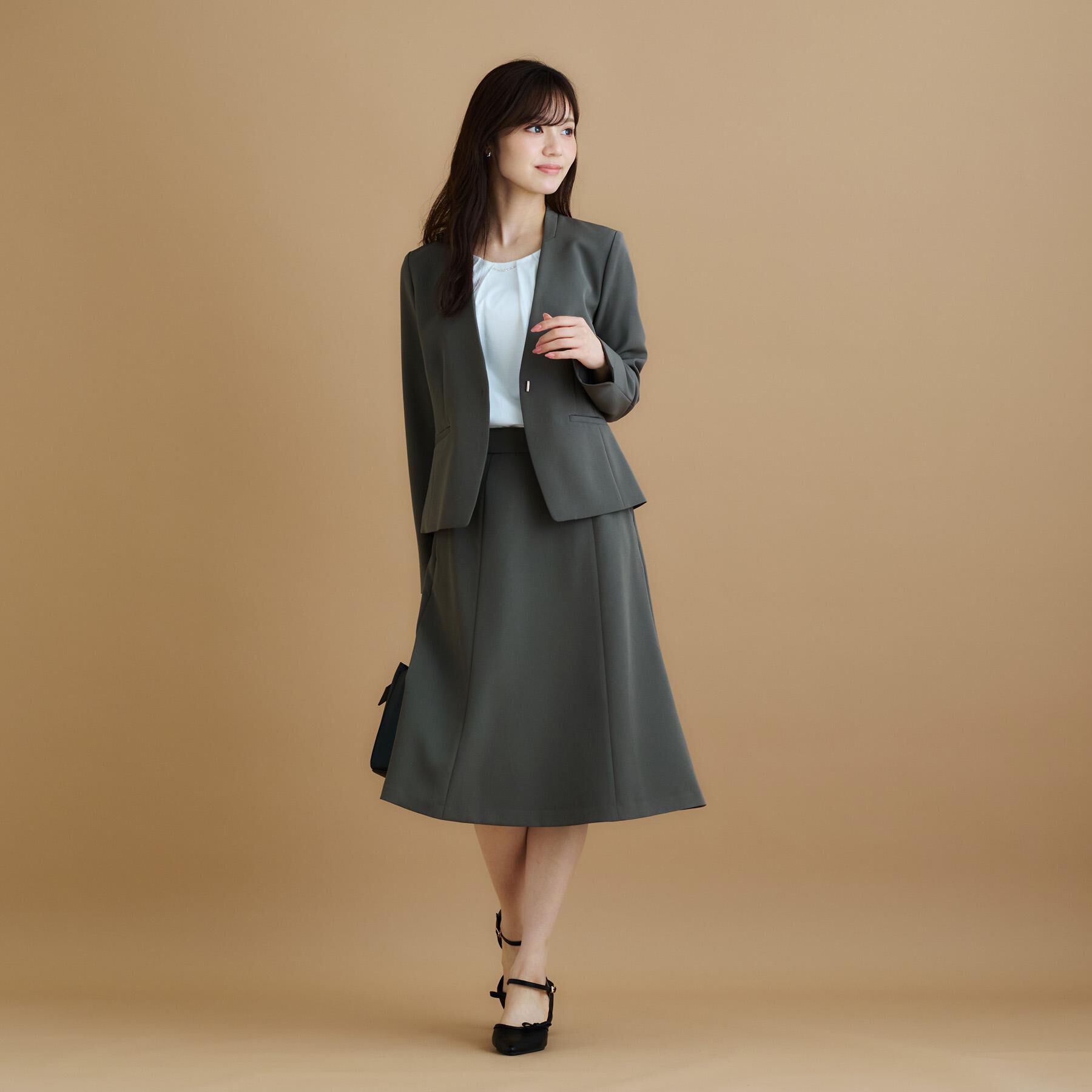 index「ストレッチフレアスカート/セットアップ対応【洗濯機洗い可/イージーアイロン/防シワ】」|スカート|