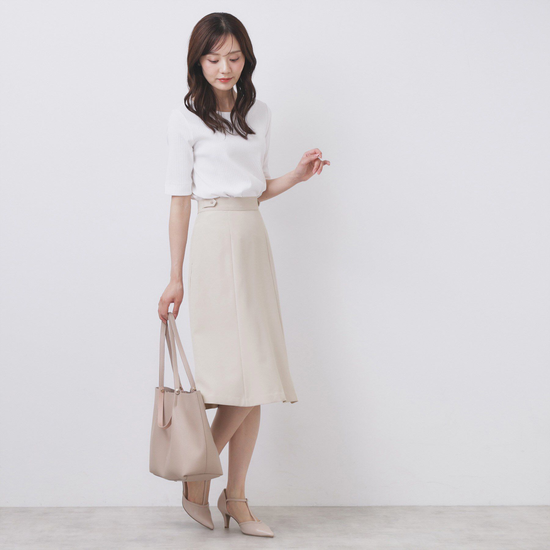 index「ストレッチフレアスカート/セットアップ対応【洗濯機洗い可/イージーアイロン/防シワ】」|スカート|