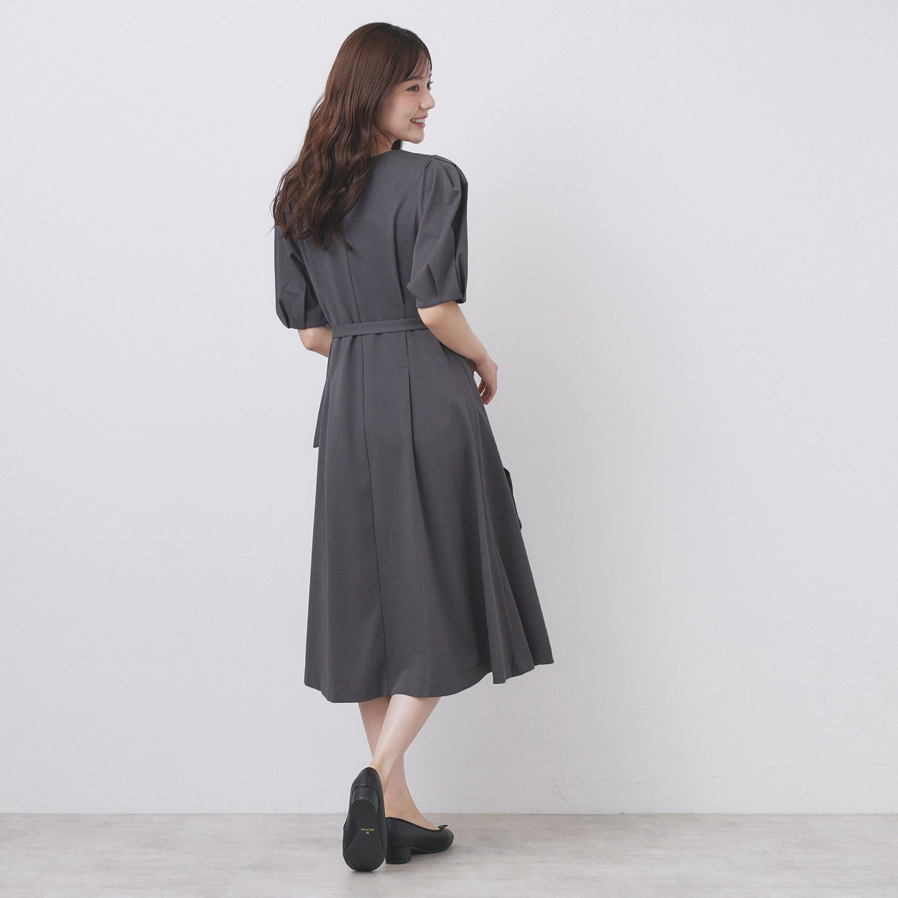 index「ハートネックパフワンピース【洗濯機洗い可/UVケア/接触冷感】」|ワンピース|