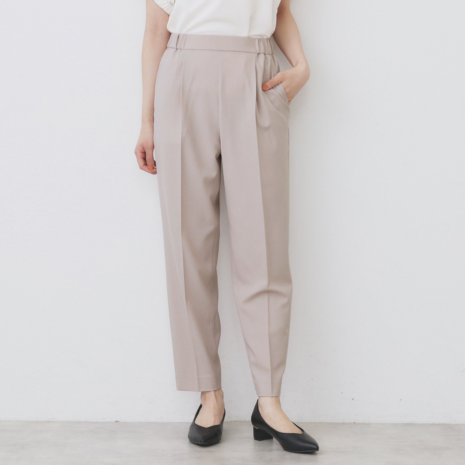 index「ラメピンストライプイージーテーパードパンツ【洗濯機洗い可/ストレッチ】」|その他|