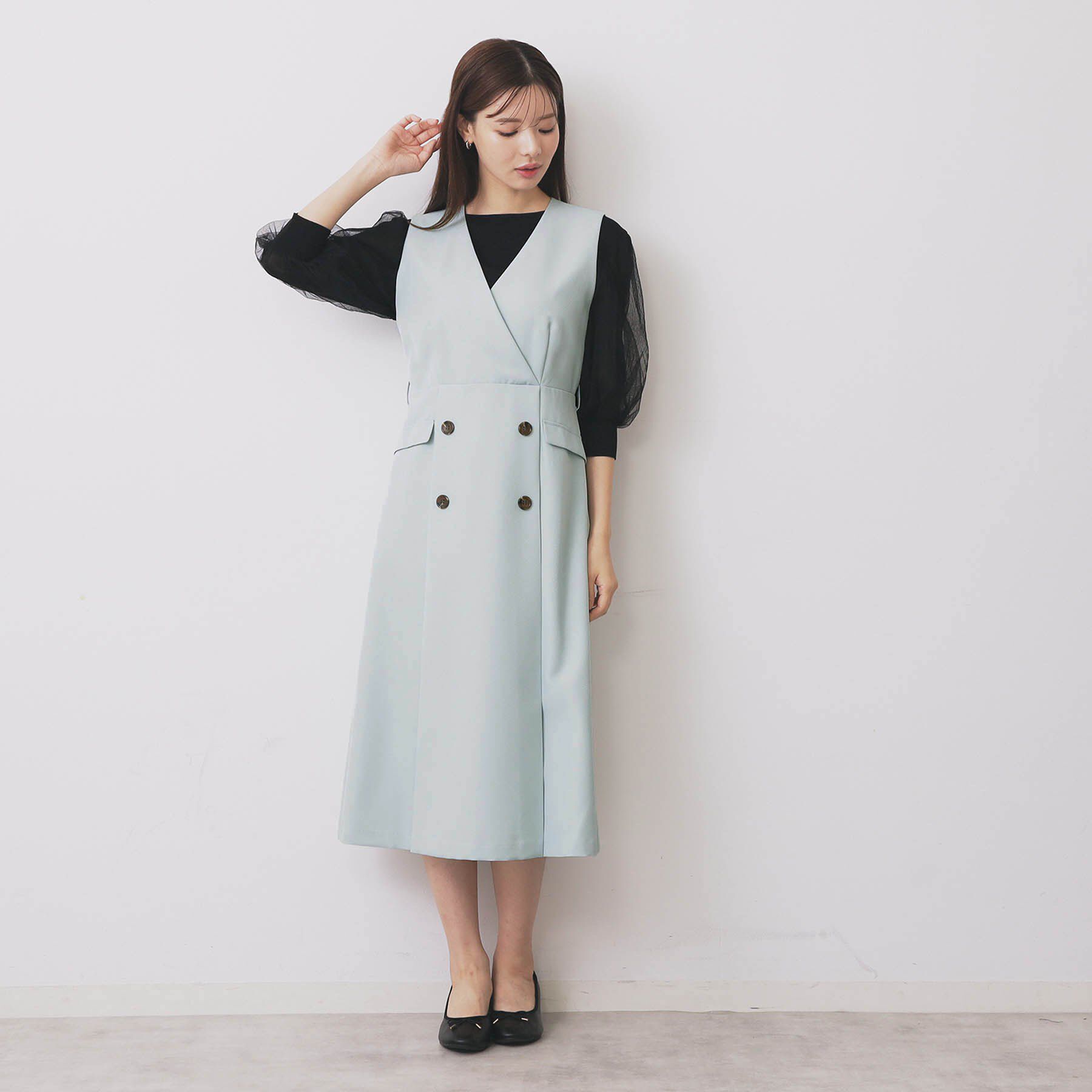 index「トレンチディティールワンピース【洗濯機OK/イージーアイロン/防シワ】」|ワンピース|
