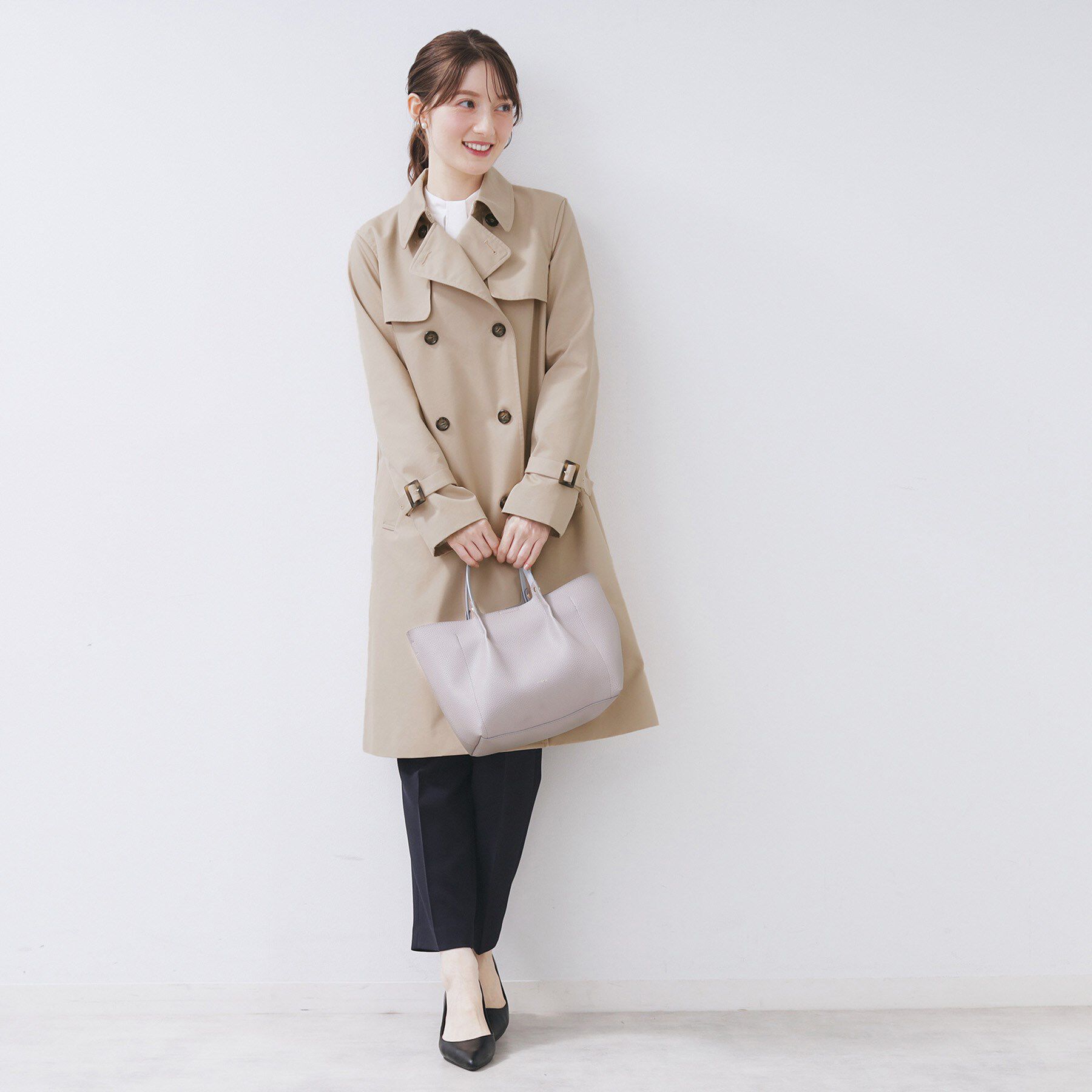 index「撥水トレンチコート【洗濯機OK/花粉対応】《XS～3L》」|トレンチコート|