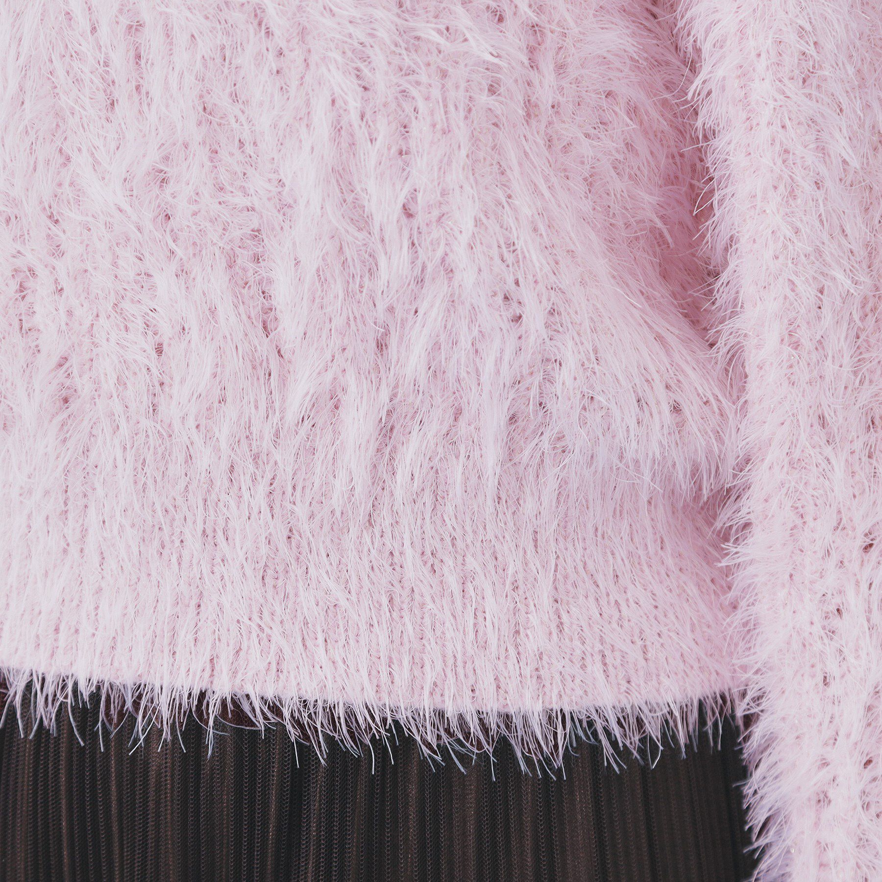 index「透かし編みショートフェザーニット【洗濯機OK】」|ニット・セーター|