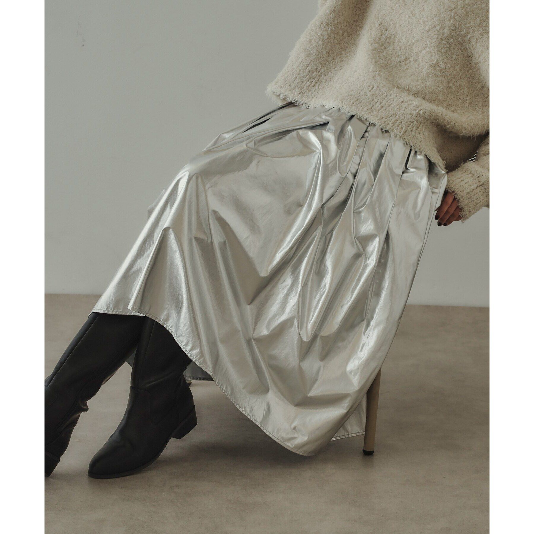 OPAQUE.CLIP「【大草直子さんコラボ】タック＆ギャザースカート」|スカート|