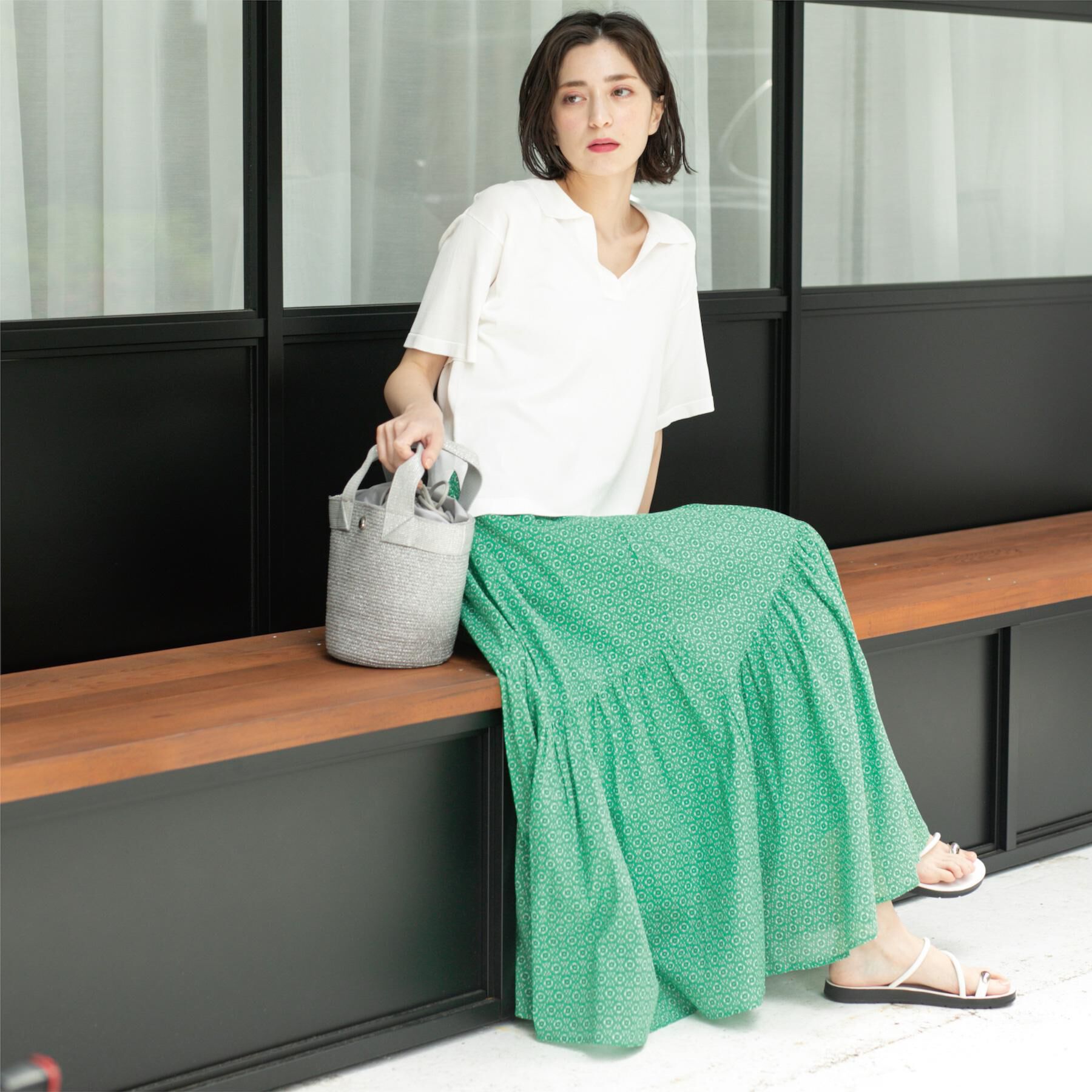 OPAQUE.CLIP「スキッパーニット【UV/接触冷感/抗ピル/洗濯機洗い可】」|ニット・セーター|