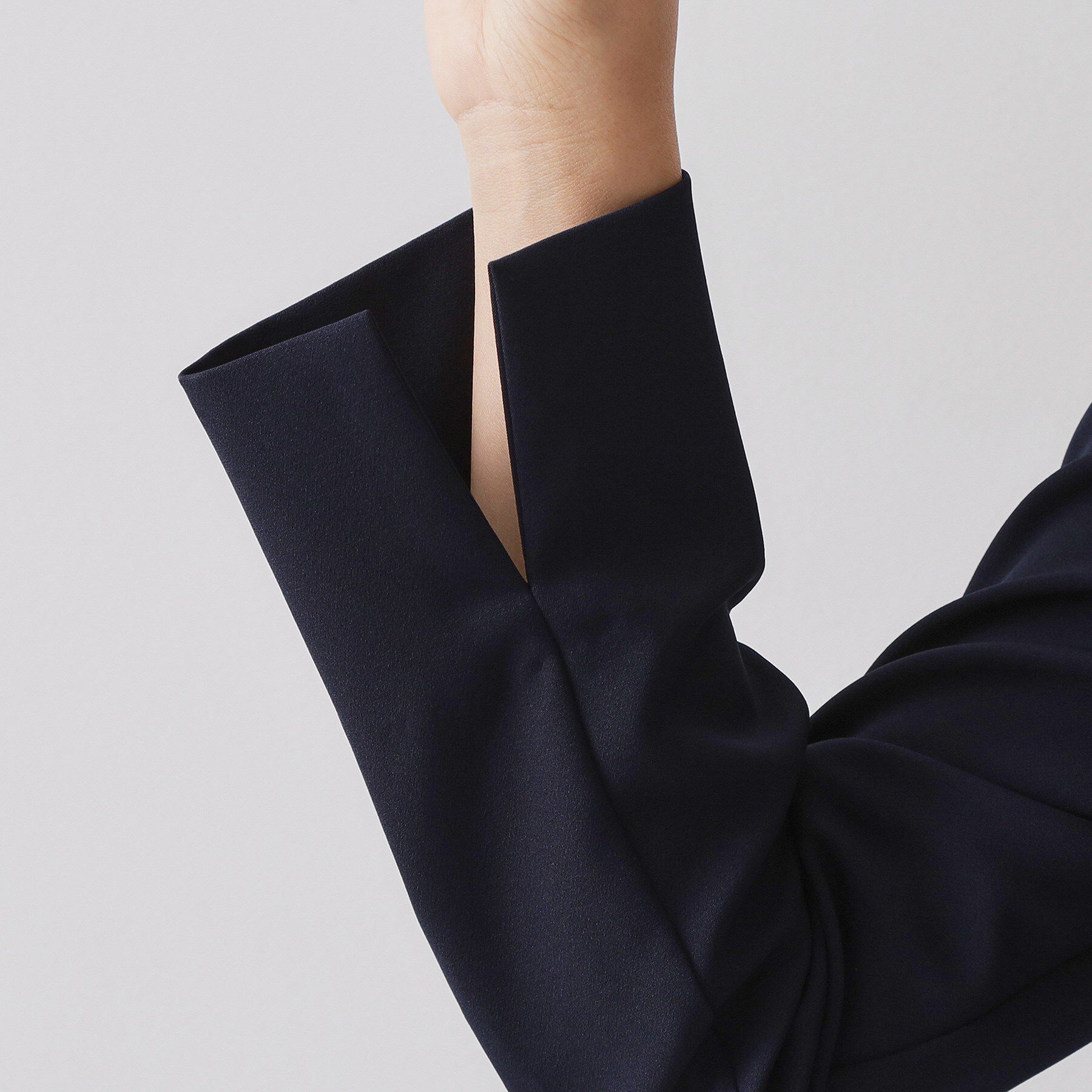 OPAQUE.CLIP「《通勤対応》フィットアンドフレアワンピースダブルクロス【洗濯機OK】」|ワンピース|