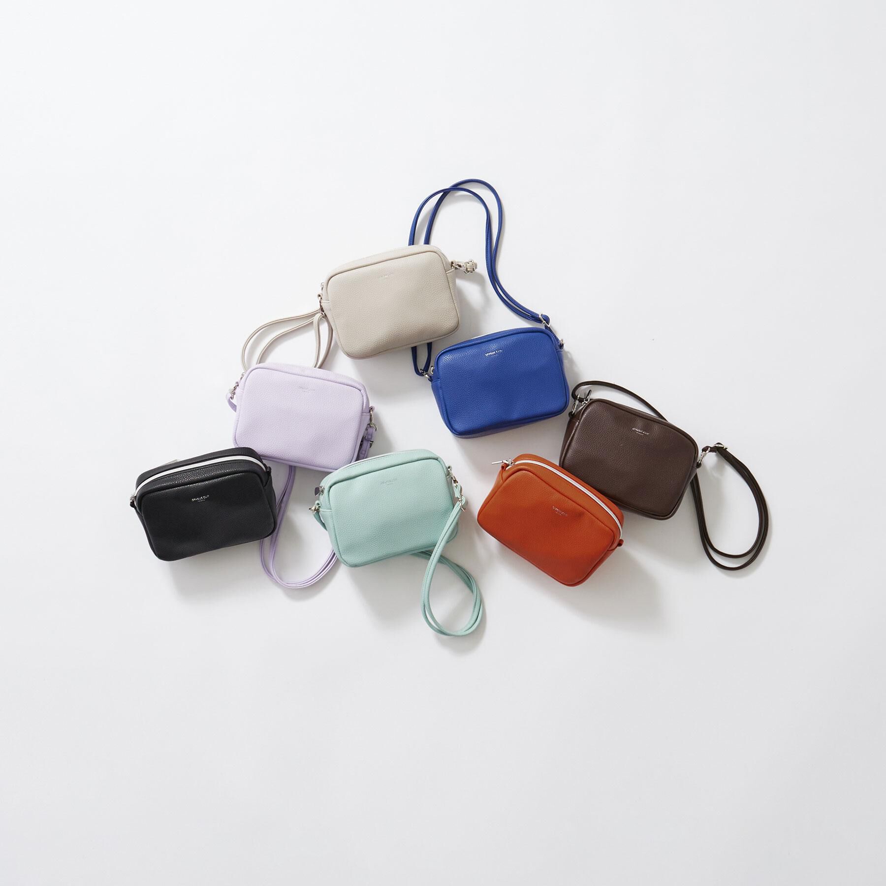 OPAQUE.CLIP「シュリンク合皮スクエアミニショルダーバッグ【軽量／長さ調整可能】」|ショルダー・メッセンジャー|