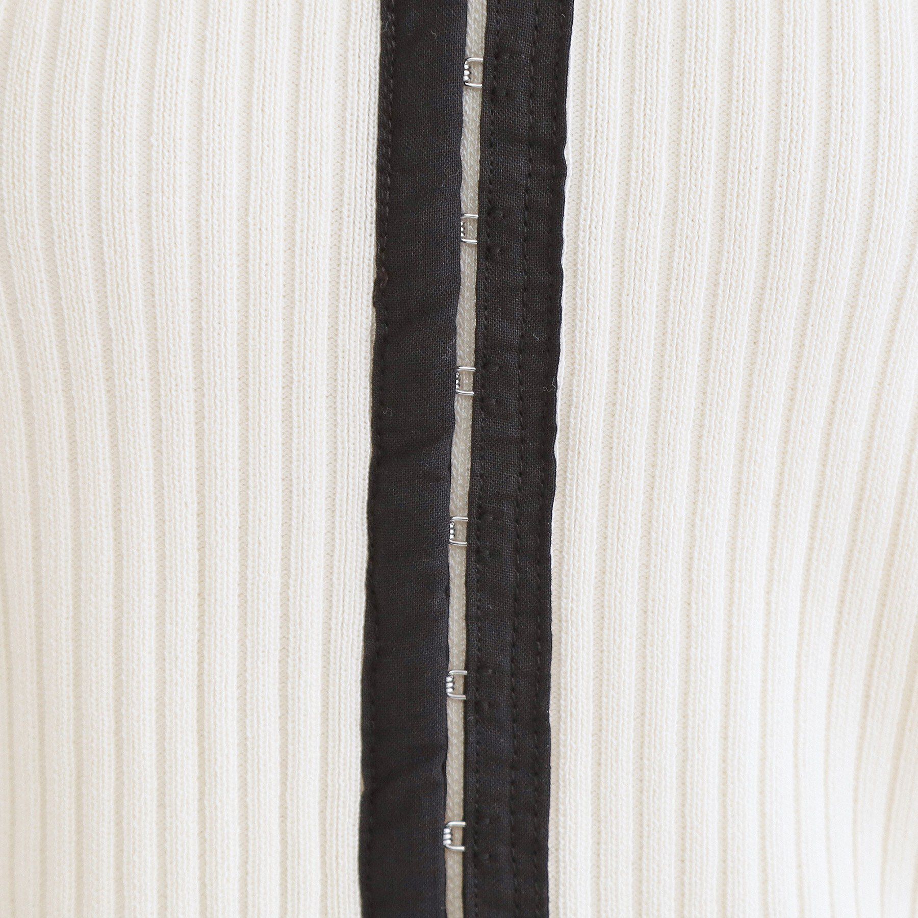 OPAQUE.CLIP「ポロ衿ホック使いリブニットカーディガン【洗濯機OK】」|カーディガン|