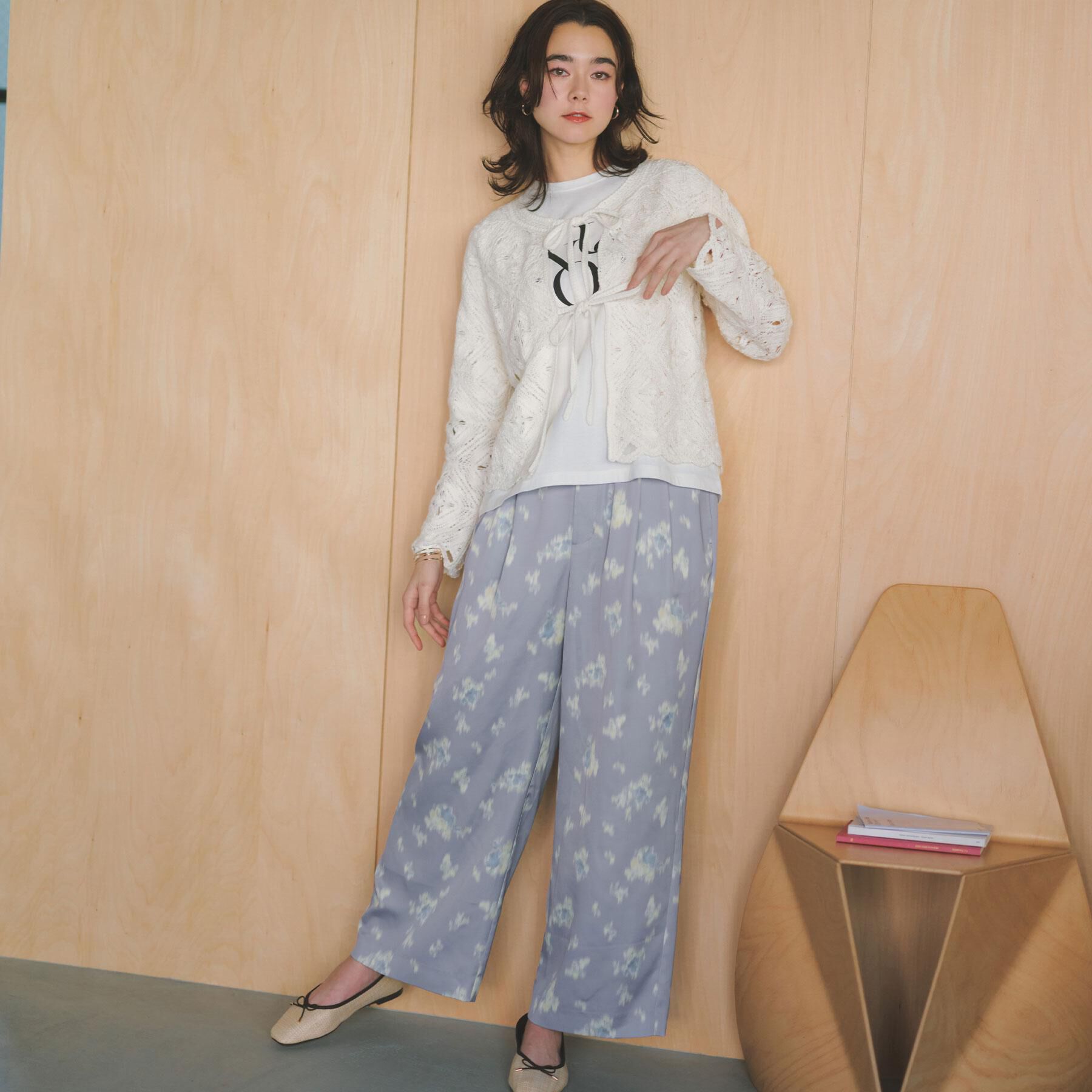 OPAQUE.CLIP「かぎ針風ニットカーディガン【洗濯機OK】」|カーディガン|