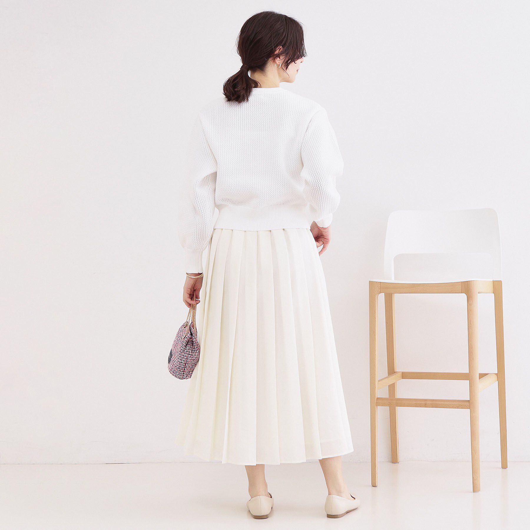OPAQUE.CLIP「シアーリネンブレンドイージープリーツスカート【洗濯機OK】」|スカート|