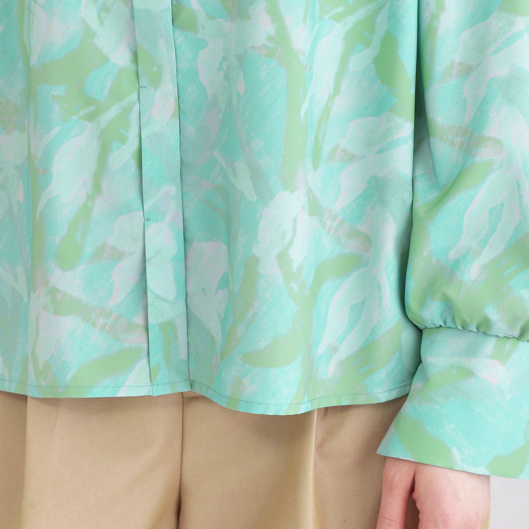 OPAQUE.CLIP「アート柄プリントブラウス【洗濯機OK】」|シャツ・ブラウス|