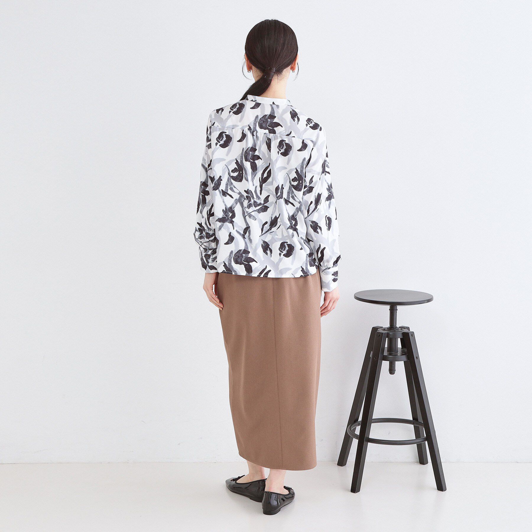 OPAQUE.CLIP「アート柄プリントブラウス【洗濯機OK】」|シャツ・ブラウス|
