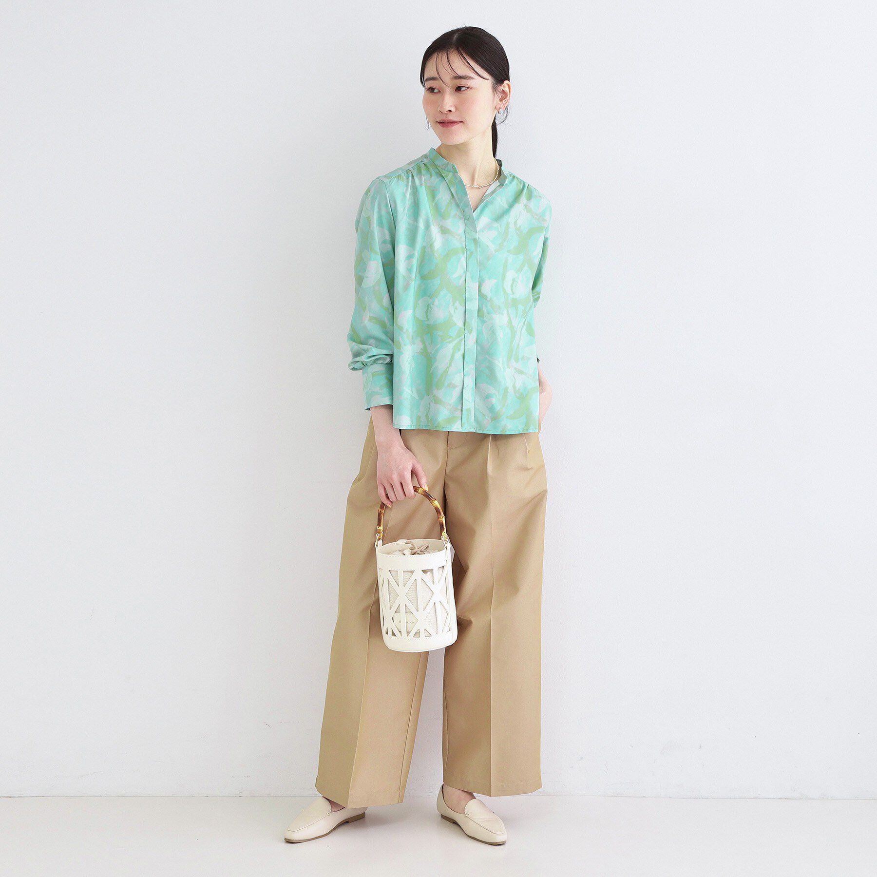 OPAQUE.CLIP「アート柄プリントブラウス【洗濯機OK】」|シャツ・ブラウス|