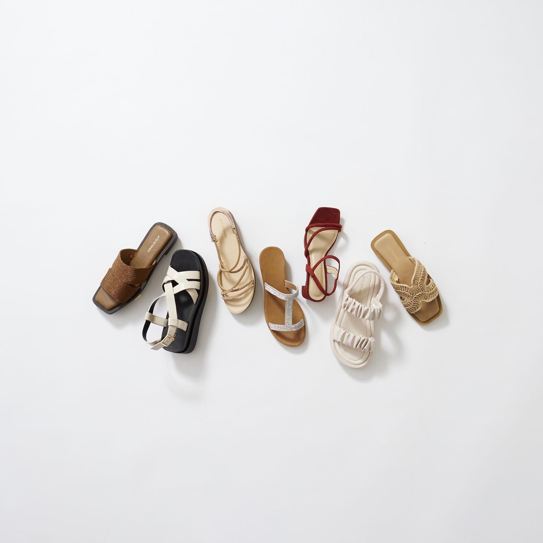 OPAQUE.CLIP「【低反発】アンクルストラップサンダル」|サンダル|