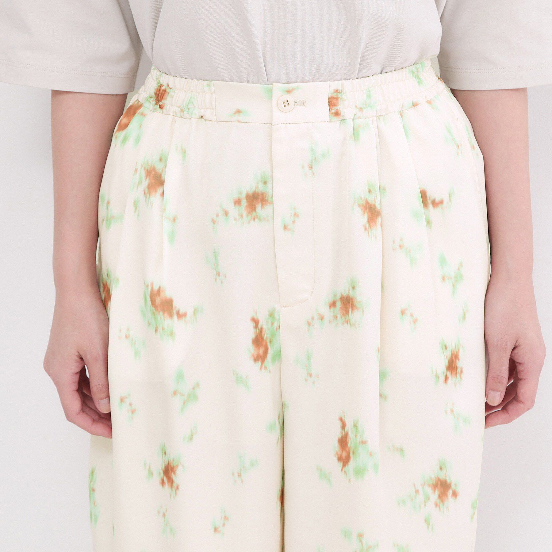 OPAQUE.CLIP「ぼかしフラワープリントワイドパンツ【洗濯機OK】」|その他|