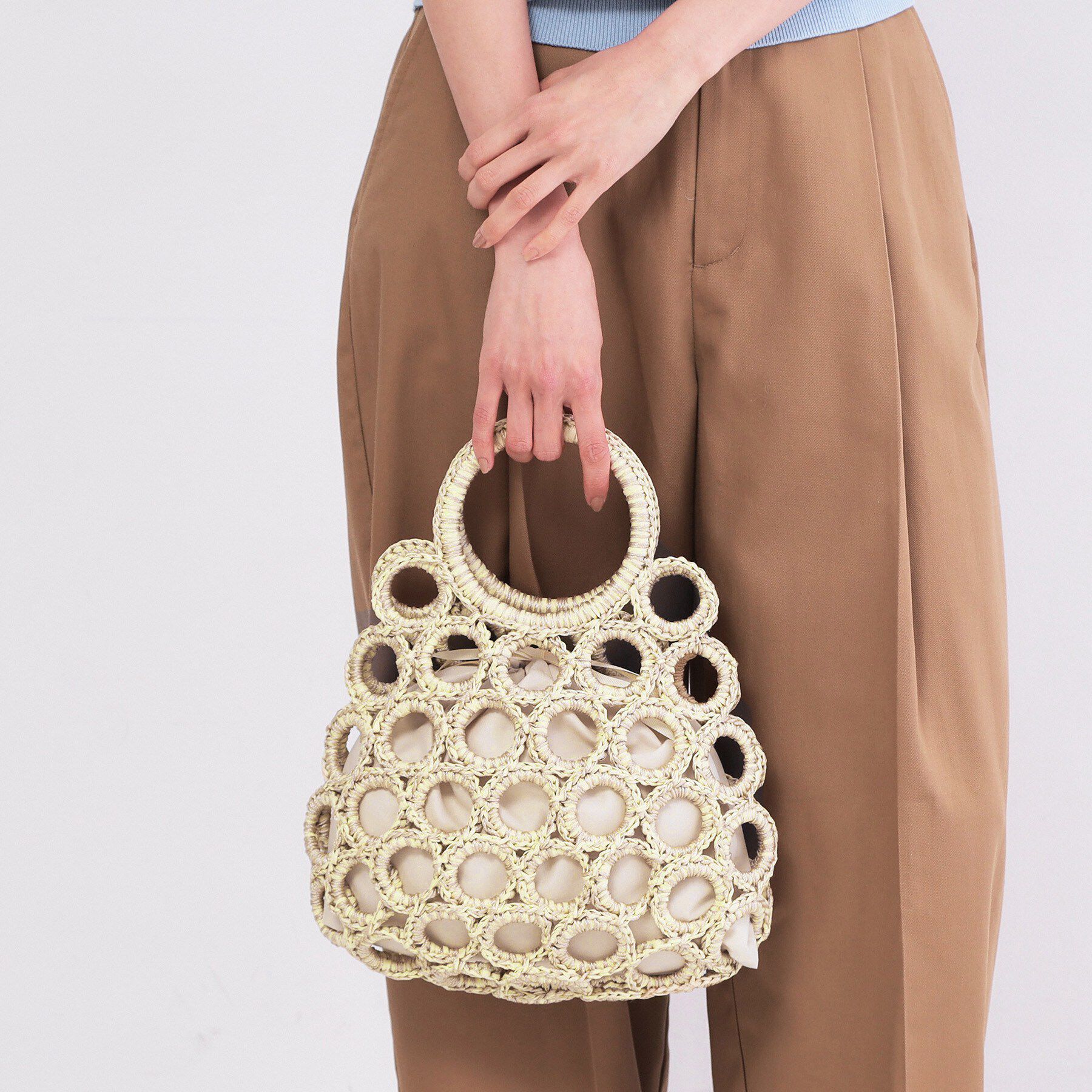 OPAQUE.CLIP「くるくるリング雑材BAG」|ハンドバッグ|