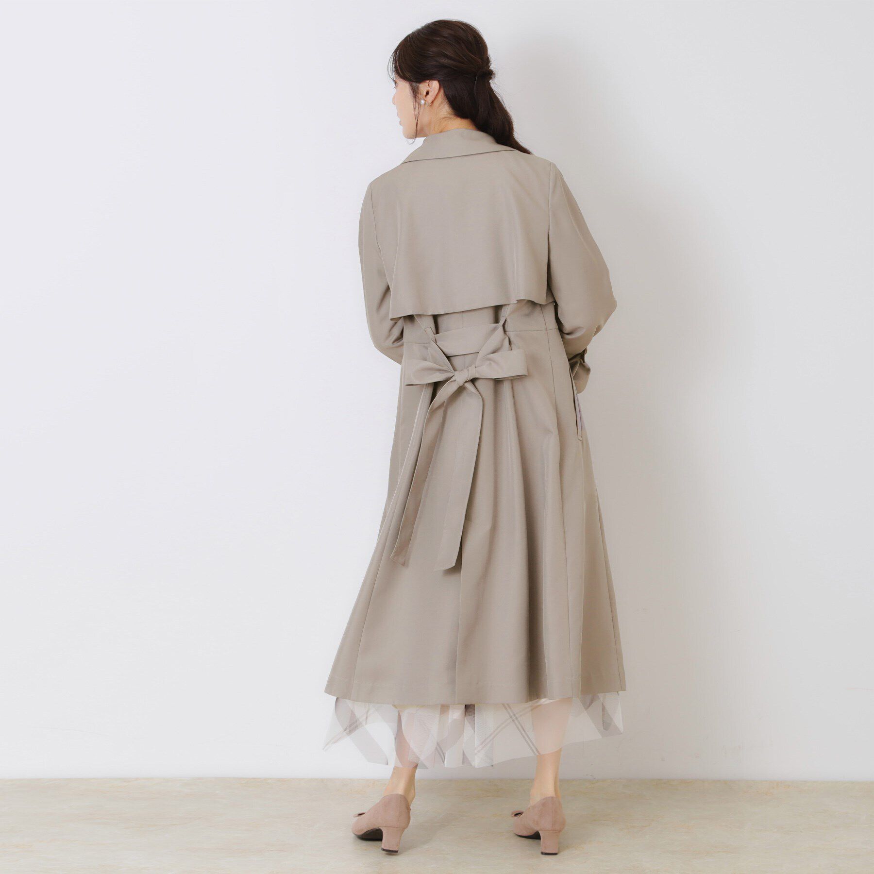 Couture broach「【撥水・通勤・大人可愛い】ロングトレンチ」|トレンチコート|