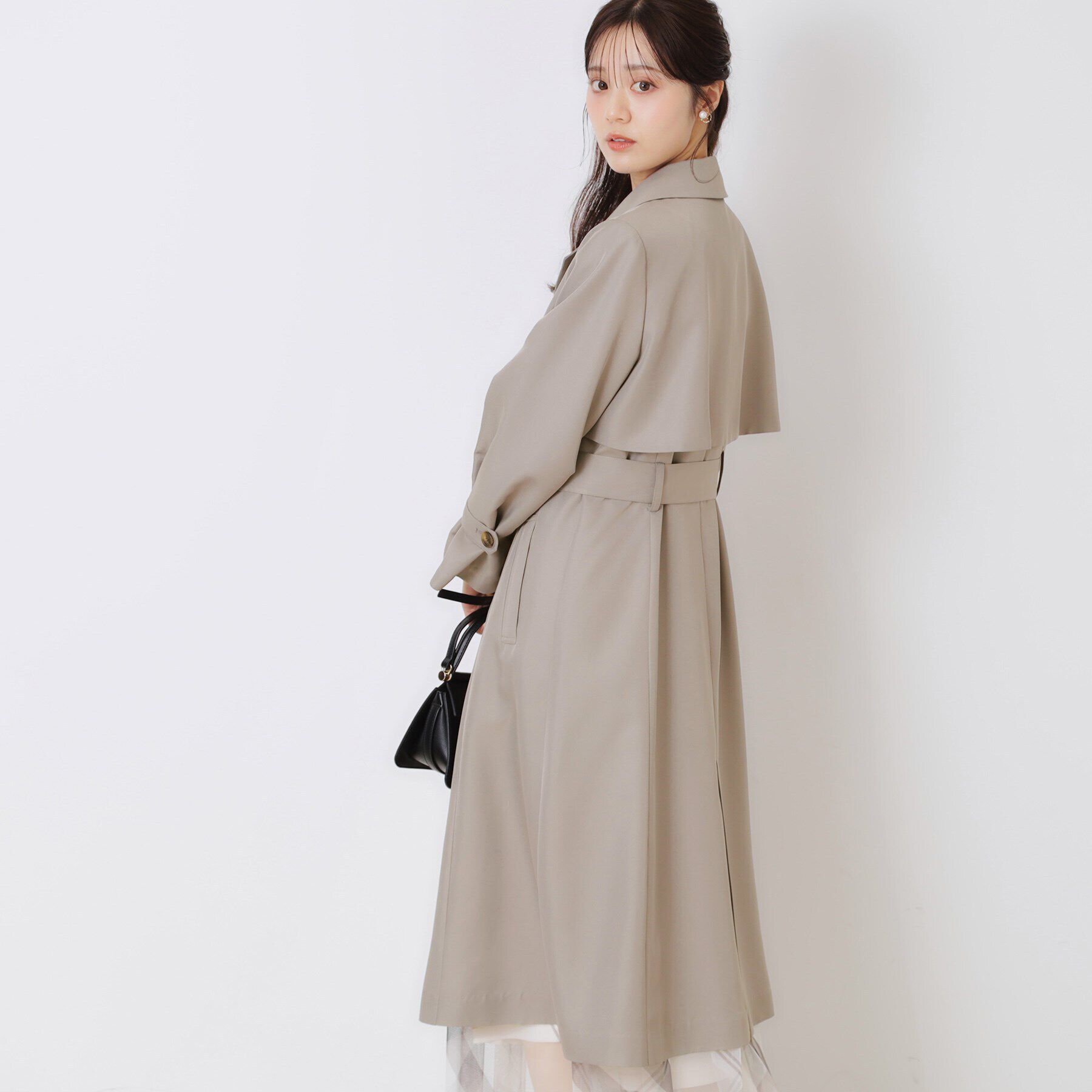 Couture broach「【撥水・通勤・大人可愛い】ロングトレンチ」|トレンチコート|