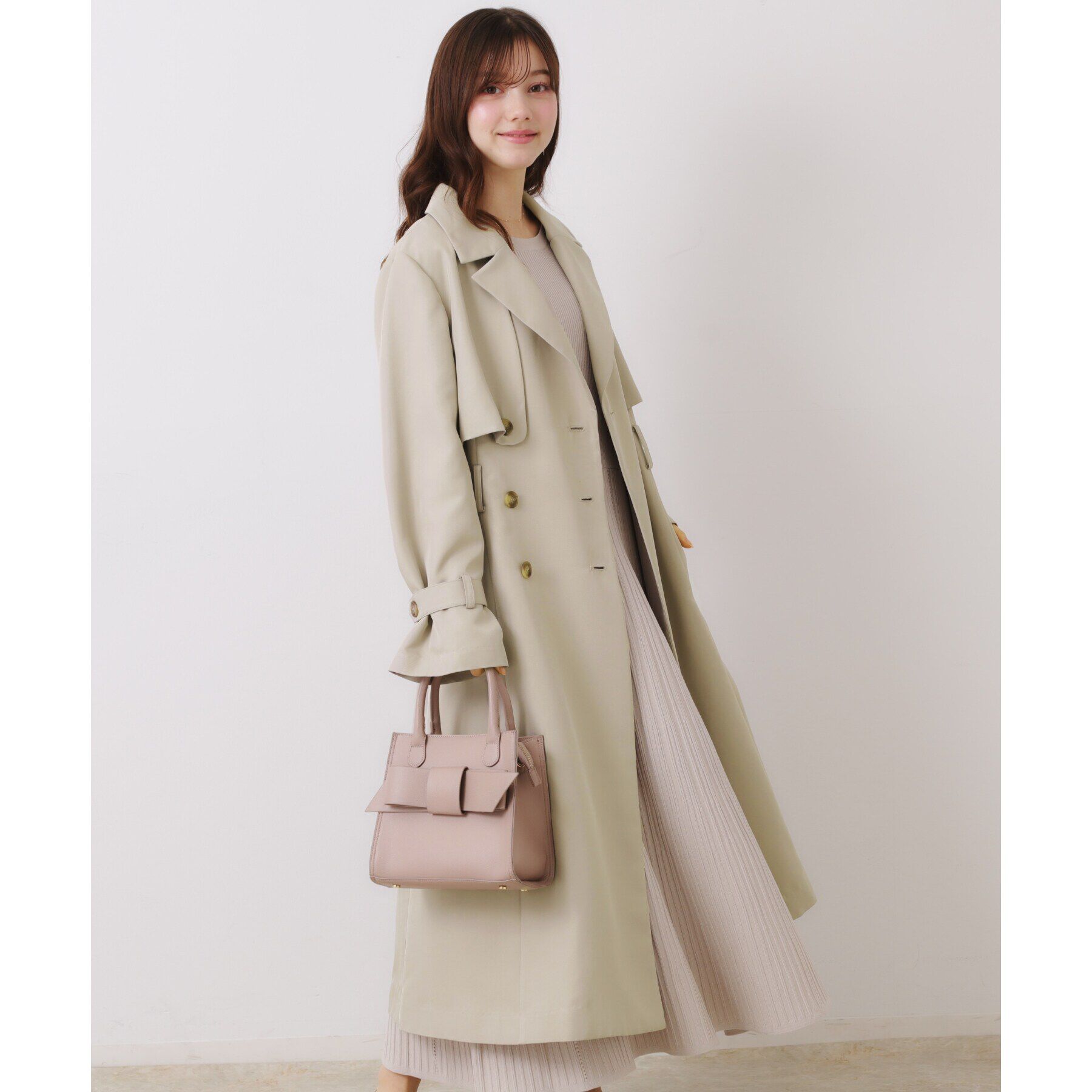 Couture broach「【撥水・通勤・大人可愛い】ロングトレンチ」|トレンチコート|