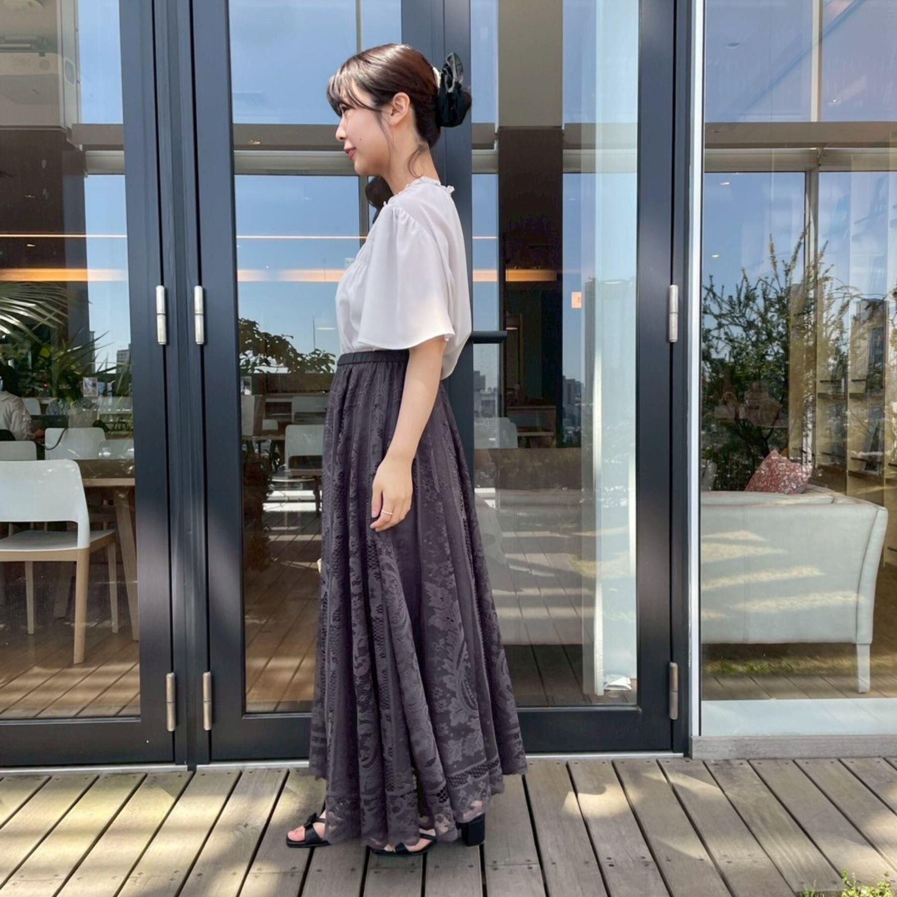 Couture broach「【二の腕カバー・通勤】シャーリングシアーブラウス」|シャツ・ブラウス|