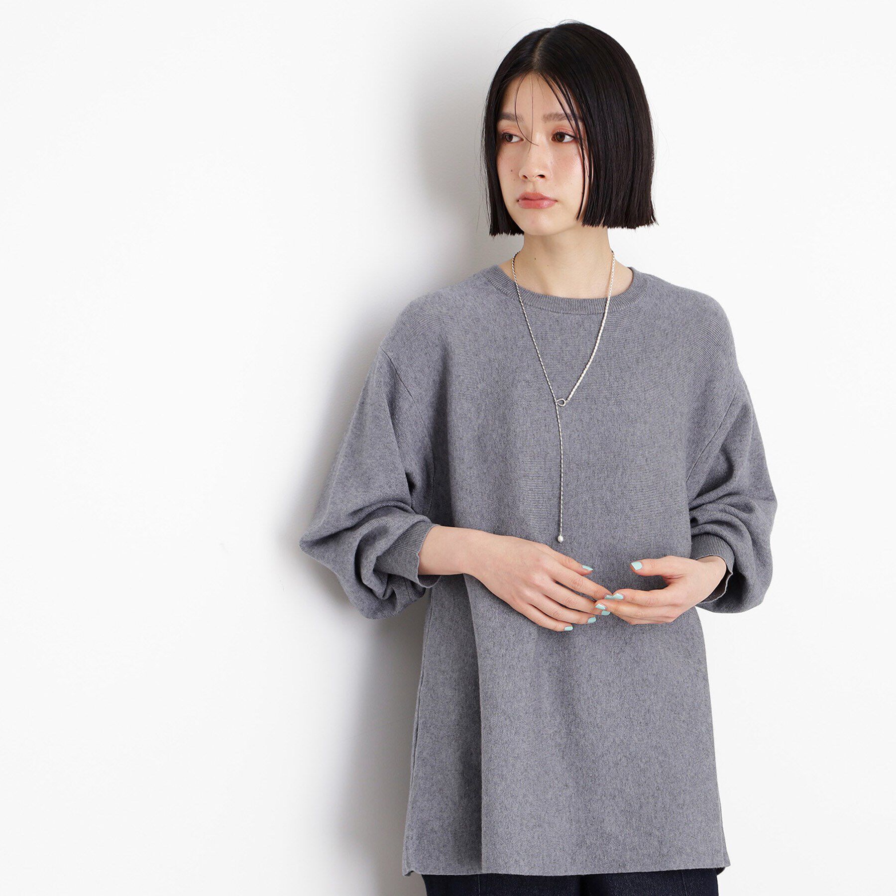 THE SHOP TK「【体形カバー】総針ペプラムニット/洗える」|ニット・セーター|
