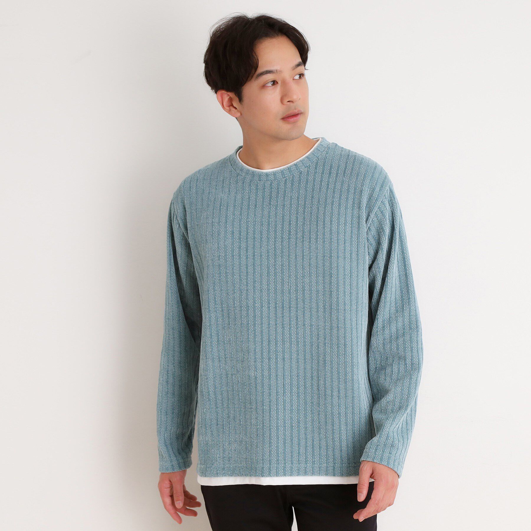 THE SHOP TK「シェニールケーブルプルオーバー 新色追加」|Tシャツ・カットソー|ミントグリーン(02