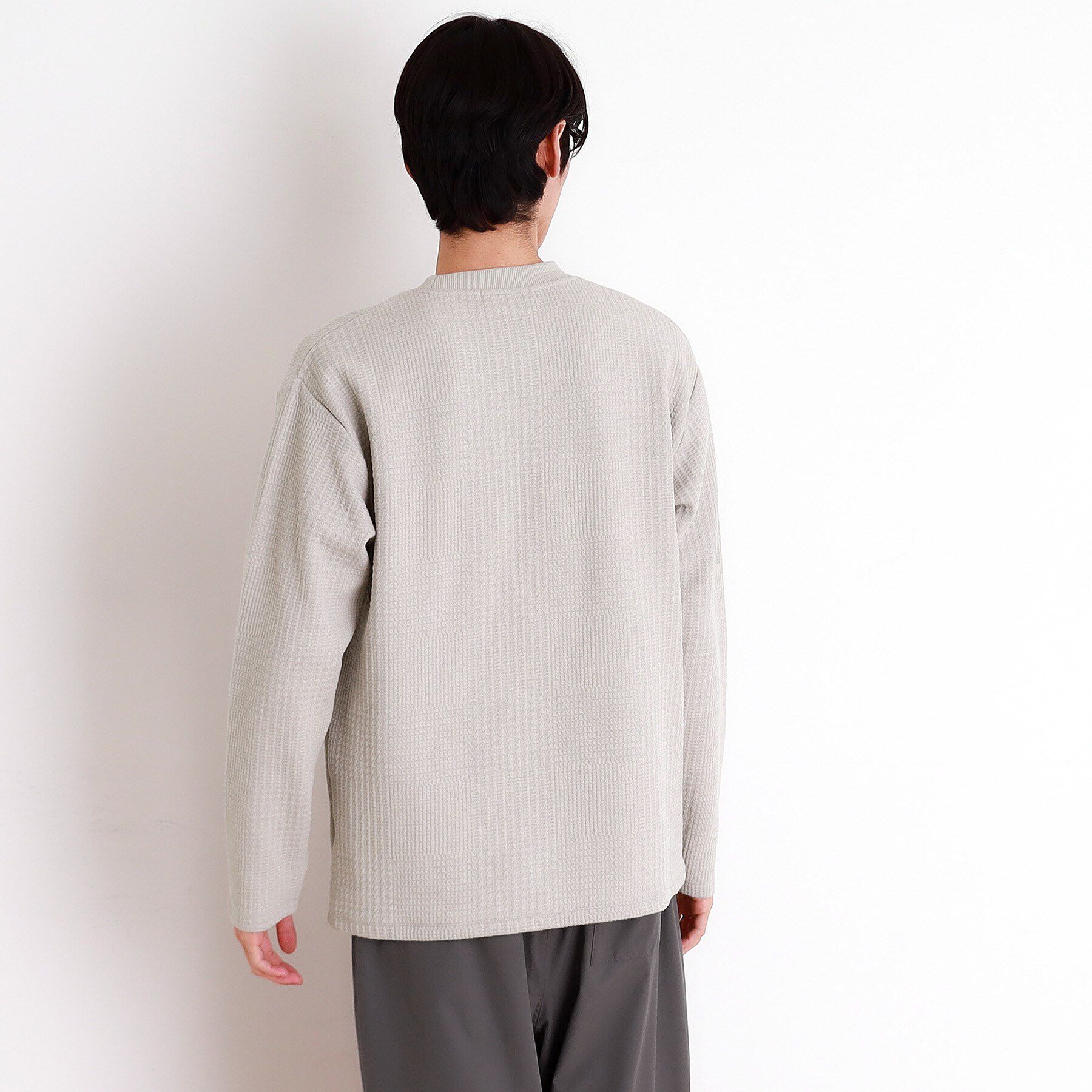 THE SHOP TK「ふくれジャガード長袖Tシャツ」|Tシャツ・カットソー|