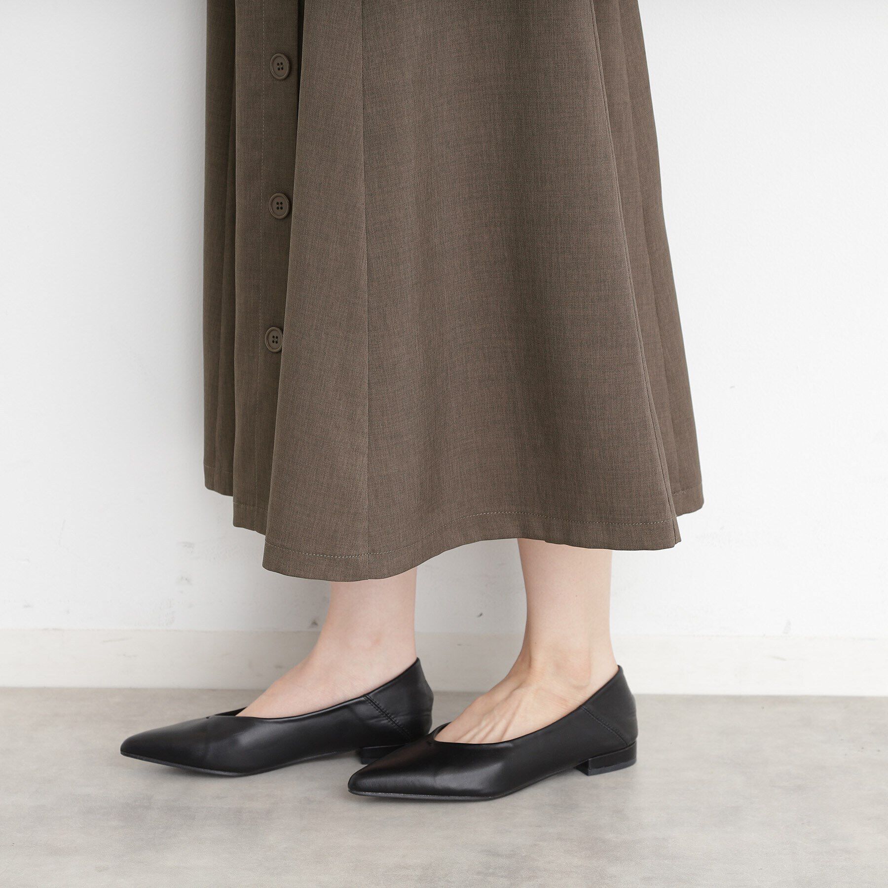 THE SHOP TK「フラップベルト付きスカート【洗える】」|スカート|