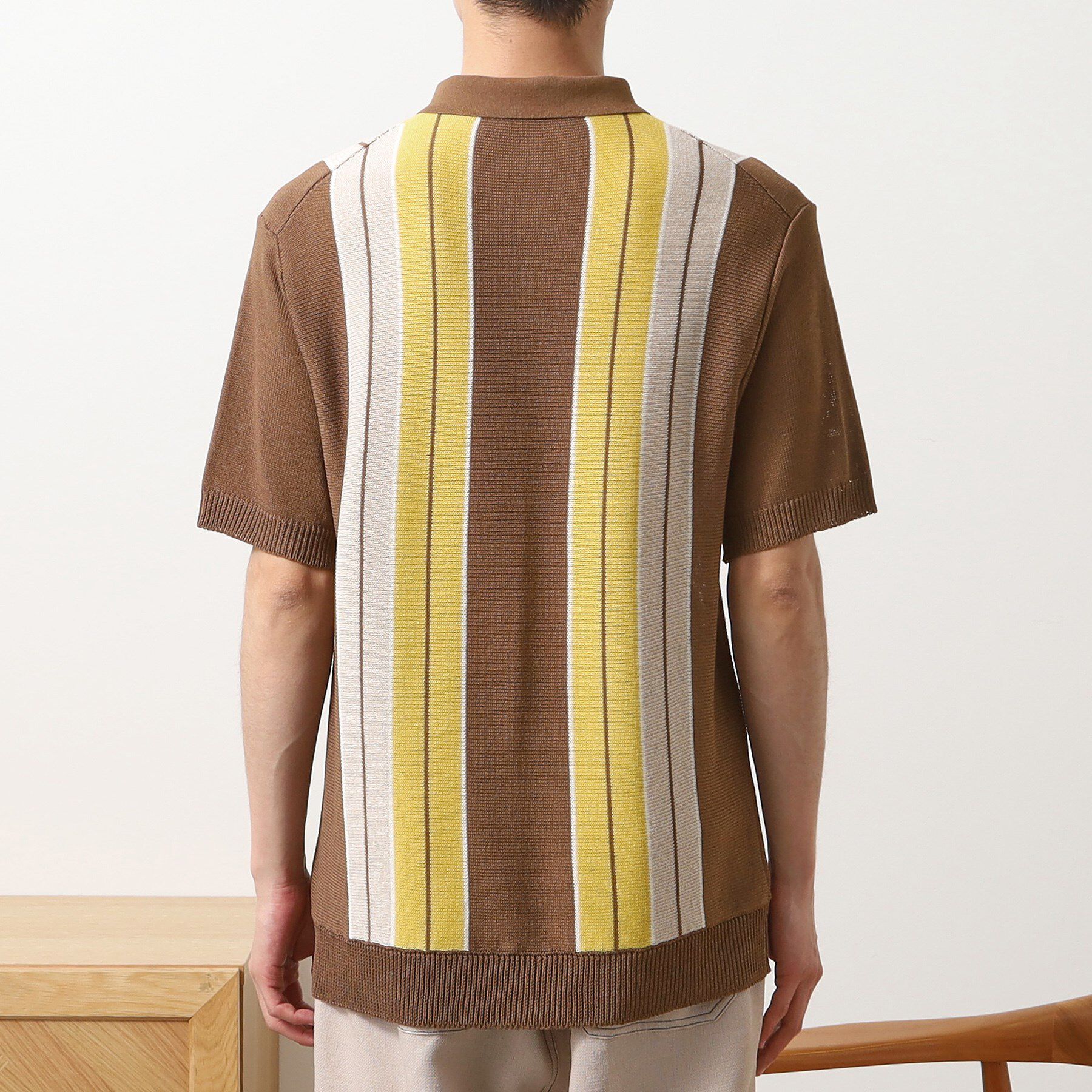 THE SHOP TK「【日本テレビ系　ダメマネ！出演　鈴木仁さん着用】マルチストライプニットポロシャツ」|ポロシャツ|